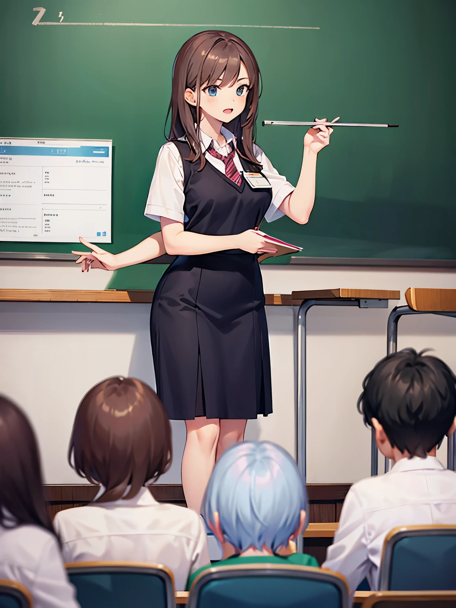 teacher giving lectures to students