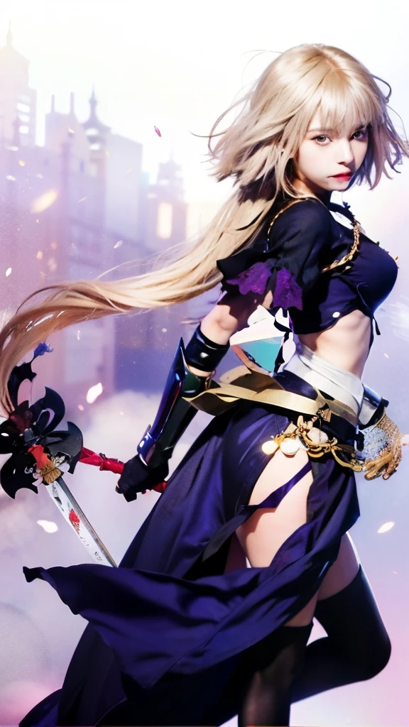a close up of a person with long hair and a dress, anime style like fate/stay night, artoria pendragon, fate / stay night, fate stay night, fate zero, violet evergarden, fate/zero, inspired by Li Chevalier, fate grand order, holding a sword on her shoulder, epic light novel art cover, anime cover