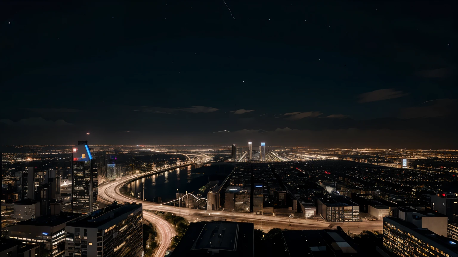 ultra realistic night city, 4k
