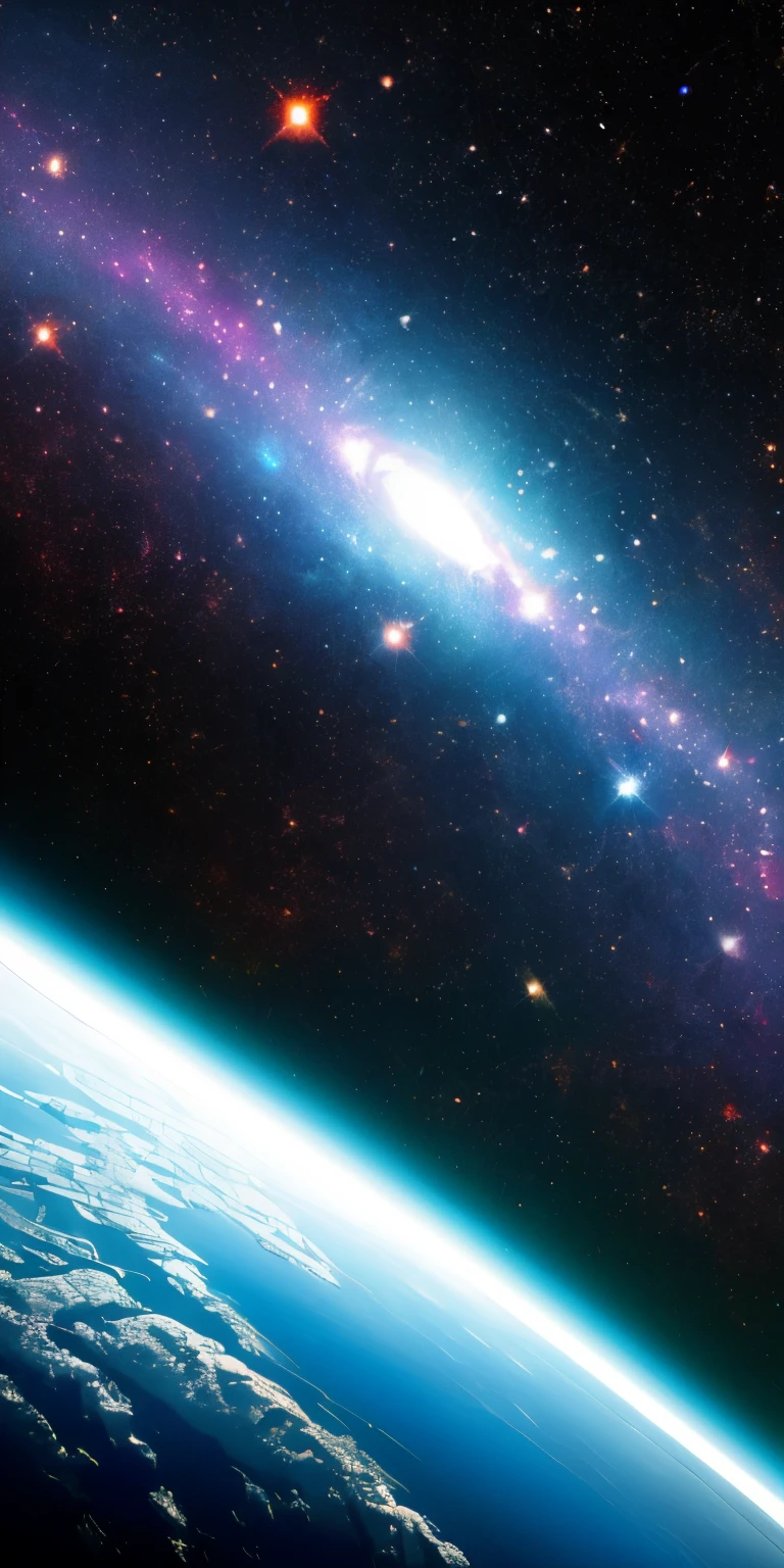 beautiful space pictures、multiple pale lights