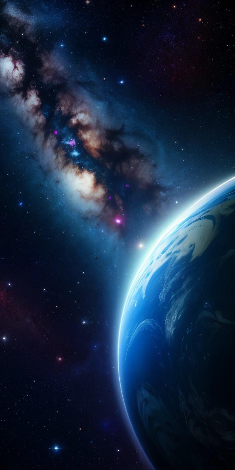 masterpiece, 最high quality, high quality, very detailed CG unity 8k wallpaper, Depth of the bounds written, HDR,,realistic,very detailed, Complex, high detail, universe, space, Milky Way, performer, planet, astronomy, universe, heavenly, nebula, Black Hole, solar system, universe線, supernova, deep space, celestial body