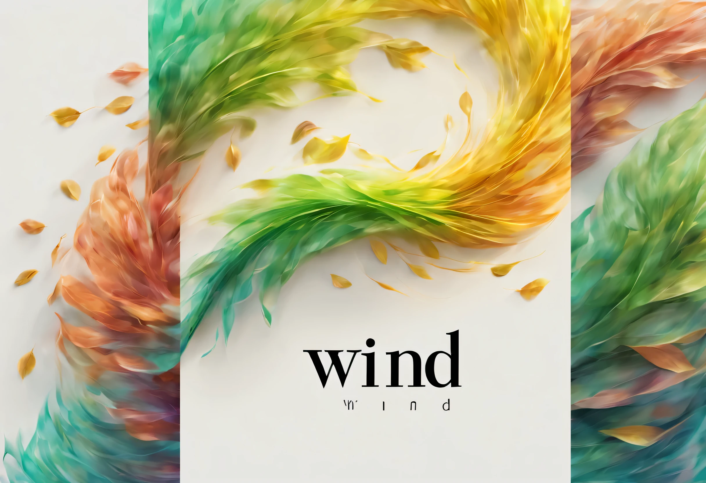 creative Font Design,(((logo:("in")))),Font Design,水と風in文字を描く,dynamic,wind effect art,rich colors,Gradation,butterfly々,leaf,designed by experts,Award-winning work,masterpiece,magic effect,Cast colorful spells,become familiar with,boldly,delicately,green,white,yellow