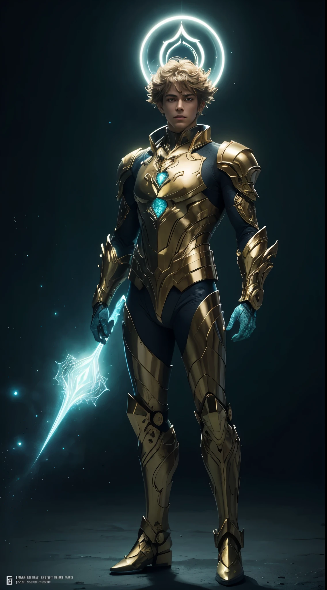 Masterpiece, Highest Quality, Ultra-Detailed, Hyper-Real, (seiya), a Man,Perfect Face, cinematic lighthing, full body, (Realistic),
Prompt:  Celestial humanoid male with a glowing blue aura and glowing green eyes, standing against a black background with blue and green light shining from both hands in a full body shot. Created using Unreal Engine 4 with cinematic lighting.  
[1] 

, a stunning celestial humanoid male emits a radiant blue aura complemented by glowing green eyes, surrounded by ethereal blue and green light emanating from both hands in a captivating full body shot. The intricate details evoke a sense of divine energy, resonating with the Unreal Engine 4 and cinematic lighting.

,
An otherworldly environment envelops the celestial humanoid male, blending hues of blue and green with cosmic surroundings that enhance the mystical essence permeating from his form.
,
The scene exudes a tranquil yet awe-inspiring atmosphere, capturing the essence of a celestial being imbued with a sense of divine power and grace.
,
A breathtaking and luminous style reminiscent of a digital illustration, highlighting the celestial humanoid male’s intricate features with a celestial glow and vibrant colors.
,
Executed with impeccable attention to detail using advanced rendering techniques and lighting effects to showcase the celestial humanoid male's divine essence in an otherworldly setting.

Negative prompt: washed out colors, mundane appearance, ordinary human, lacking intricate details, uninspired lighting, generic composition, unimpressive background, simplistic design, standard character model, lackluster execution, unoriginal concept, flat perspective, dull features, ordinary atmosphere, plain style, predictable artwork, underwhelming visuals, lack of artistic flair, common imagery, unremarkable portrayal, basic rendering, lack of creativity, generic lighting, dull texture, unimaginative scene, average artistic interpretation, uninspiring depictio
