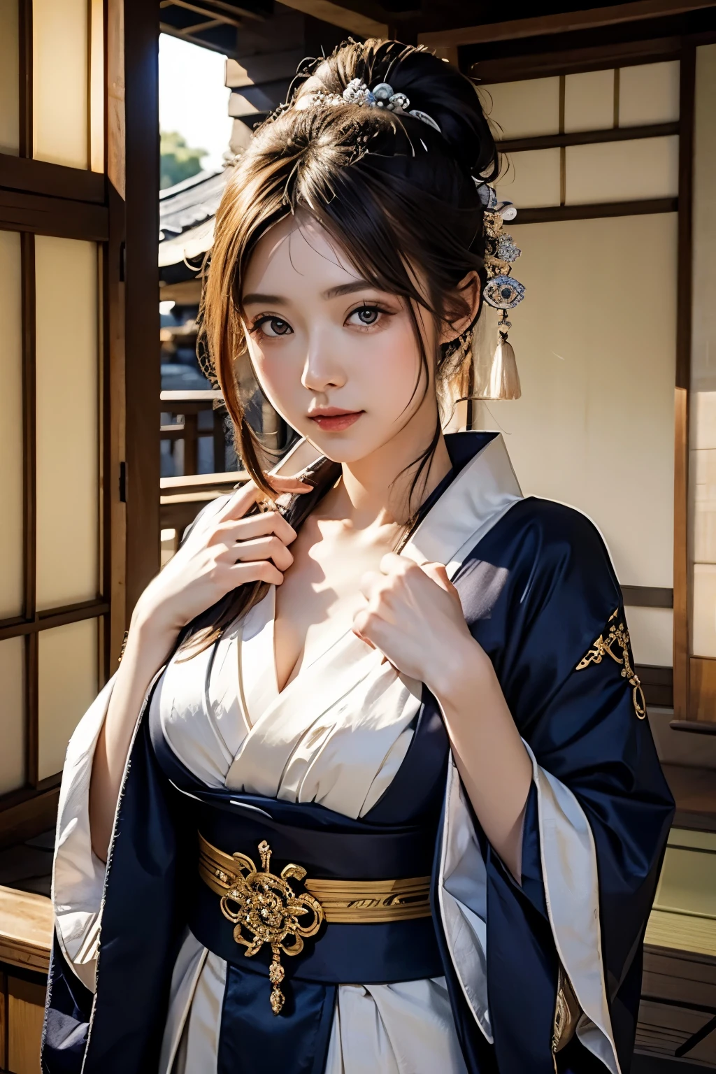 Mix 4, (8k, Live Shooting, Highest quality, masterpiece: 1.2), (Real, Photorealistic: 1.37), 一人のgirl, cute, night, rain, Wetty, Professional Lighting, Photon Mapping, Radio City, Physically Based Rendering, Gradient black hair, Gray Hair, Short Curly Hair, good looking, girl, Highest quality写真, High resolution, 1080P, (Clear Face), (Detailed face description), (Detailed hand description), (masterpiece), (Exquisite CG)、Extreme light and shadow、Disheveled Hair、Masterwork、Rich details、(Fine facial features)、(Highest qualityの写真)、(Masterpiece)、(Detailed eyes)、Look in front of you、Detailed clavicle、((Mid-breasted))、Nipple erection、Sexy、Lady、Clear、Smooth Hair、Clothes are not shiny、yukata、firework、kimono、赤色の生地のkimono、花柄のkimono、Summer festival、stall、Begging expression、Looking up、Camera angle from above、The image angle depicts the woman from above.、Looking up、