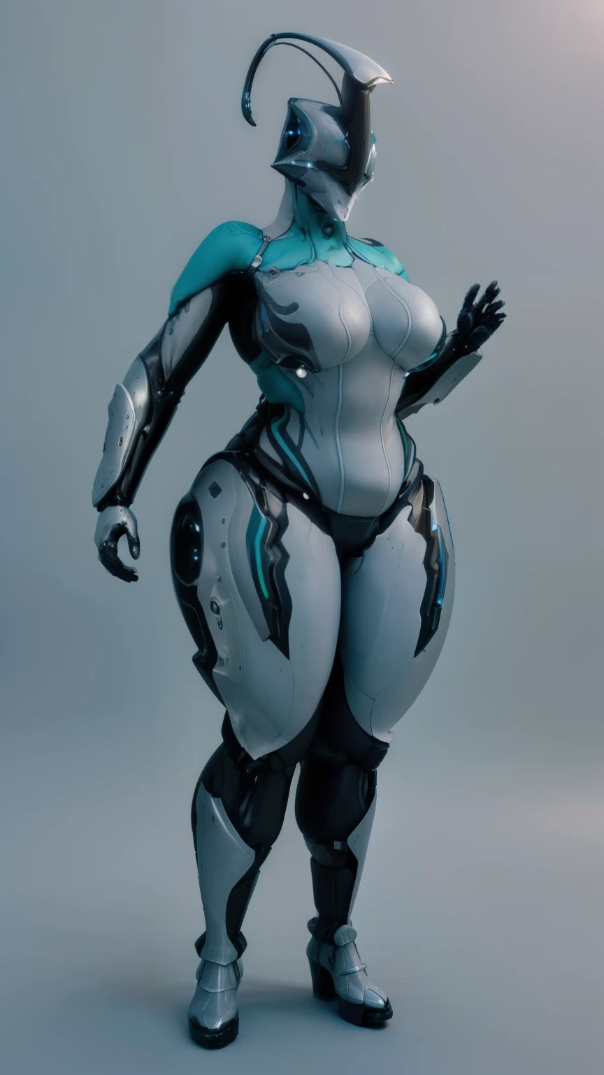 Nix, alone, Helmet,  cowboy shot, 
spaceship, industrial, performer,
 (Extremely detailed, masterpiece, highest quality), fat girl、adult woman、Chubby-chan、thick body、reality、professional photos、genuine、thick body, big 、 big ass、big belly、thick thighs、mechanical bodysuit, サイバーHelmet, blue suit, 青いHelmet、full body portrait、high heels、facing forward、
 