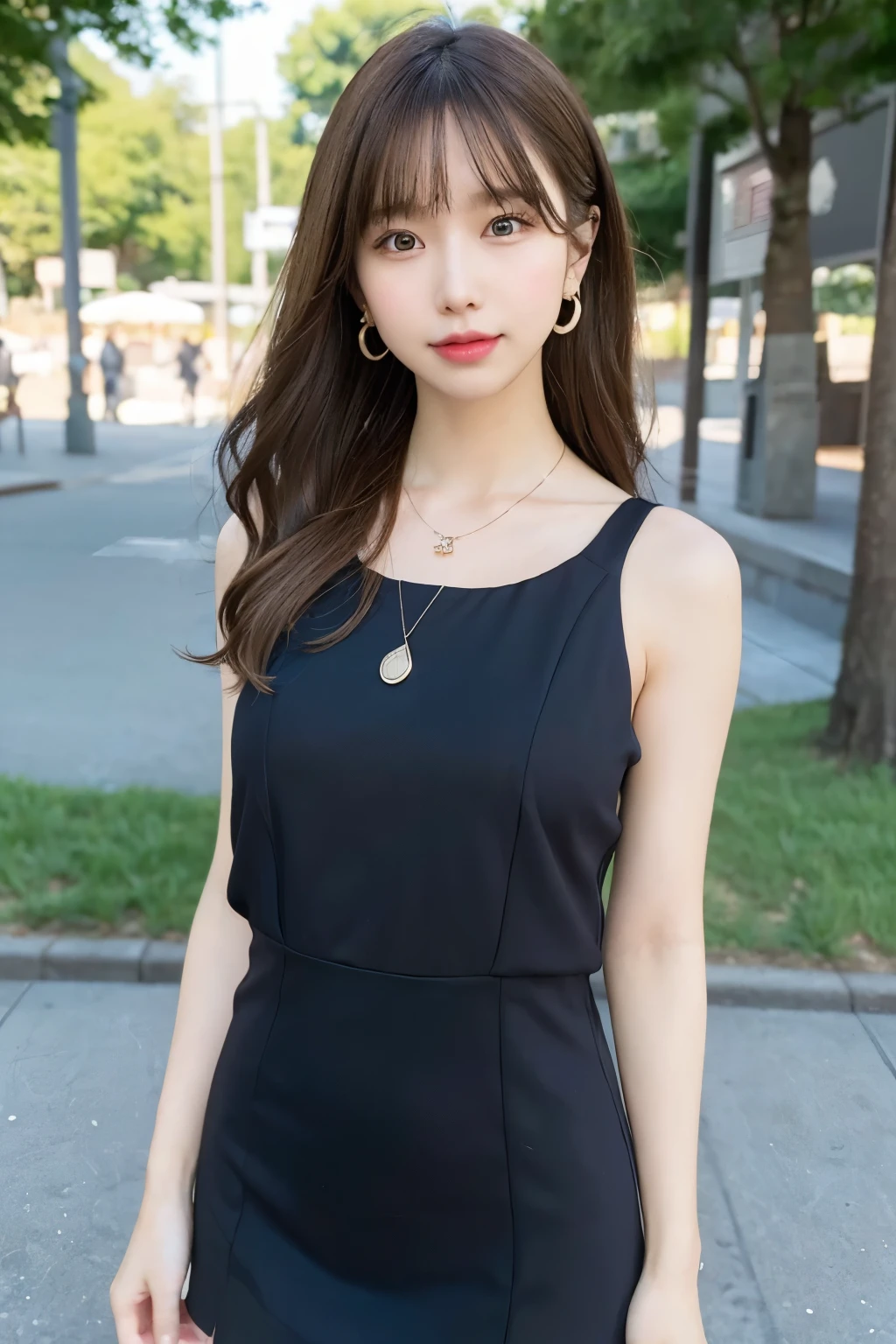 (8k, RAW photo, best quality, masterpiece:1.2), (realistic, photo-realistic:1.4), (extremely detailed 8k wallpaper),
professional lighting, Warm Tone Lighting,
sharp focus, depth of field, blur background, bokeh,
full body,
Japanese high school girl, slender, thin,
Waving hand,
amusement park,
afternoon,
Shiny hair, wavy hair, blonde hair,
one-piece dress, mini skirt, shoulder out,
fancy earrings, necklace, watch,
Joyful,