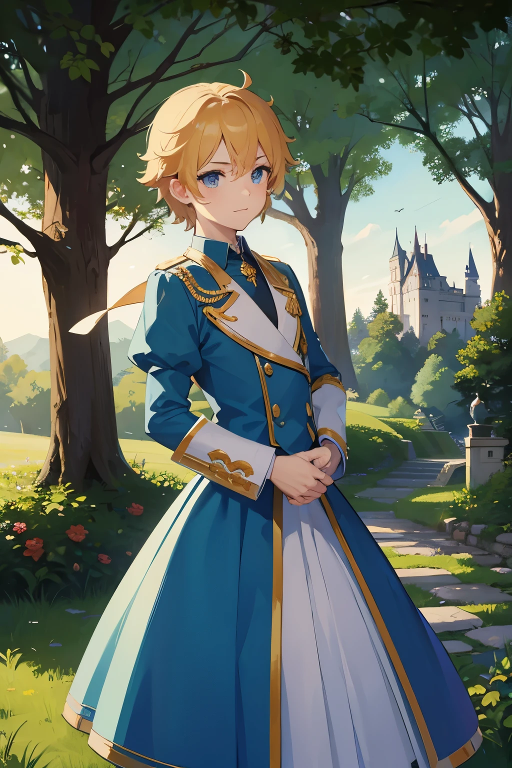 prince A castle in the forest gay twinks male Put character in front