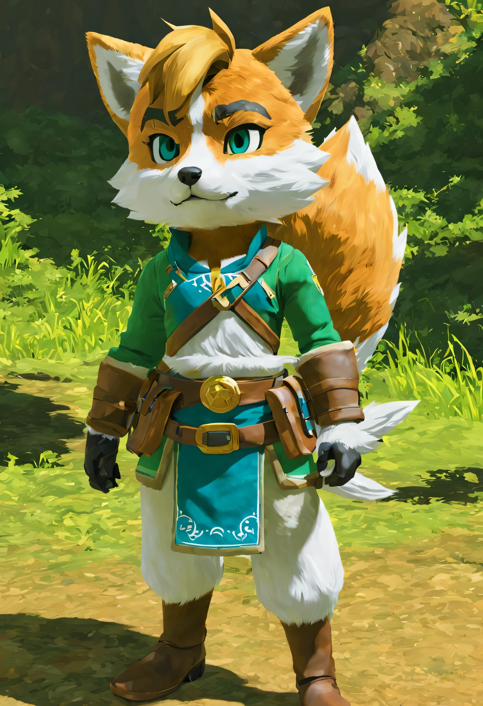 Fox McCloud in the game breath of the wild, the legend of zelda