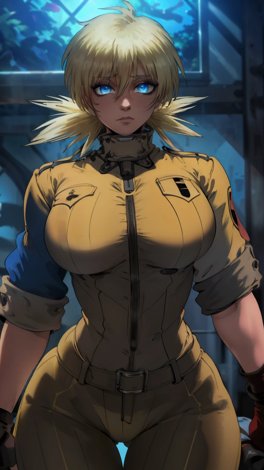 (masterpiece, highest quality, best quality, official art, beautiful and aesthetic: 1.2), (1girl), extremely detailed, (fractal art: 1.3), colorful, highest detailed, perfect face, upper body, HDR, ), vivid visual effects, (dynamic stripes, luminous traces: 1.2), long blonde hair, hellsing, integra, breast focus, breasts, large breasts, bare breasts, naked, nude, boob window, sexy, wide hips, thicc figure, Detailed blue eyes, Detailed face, Detailed eyes, BLACKED, BLACKED UNDERWEAR, BLACKED PORNO