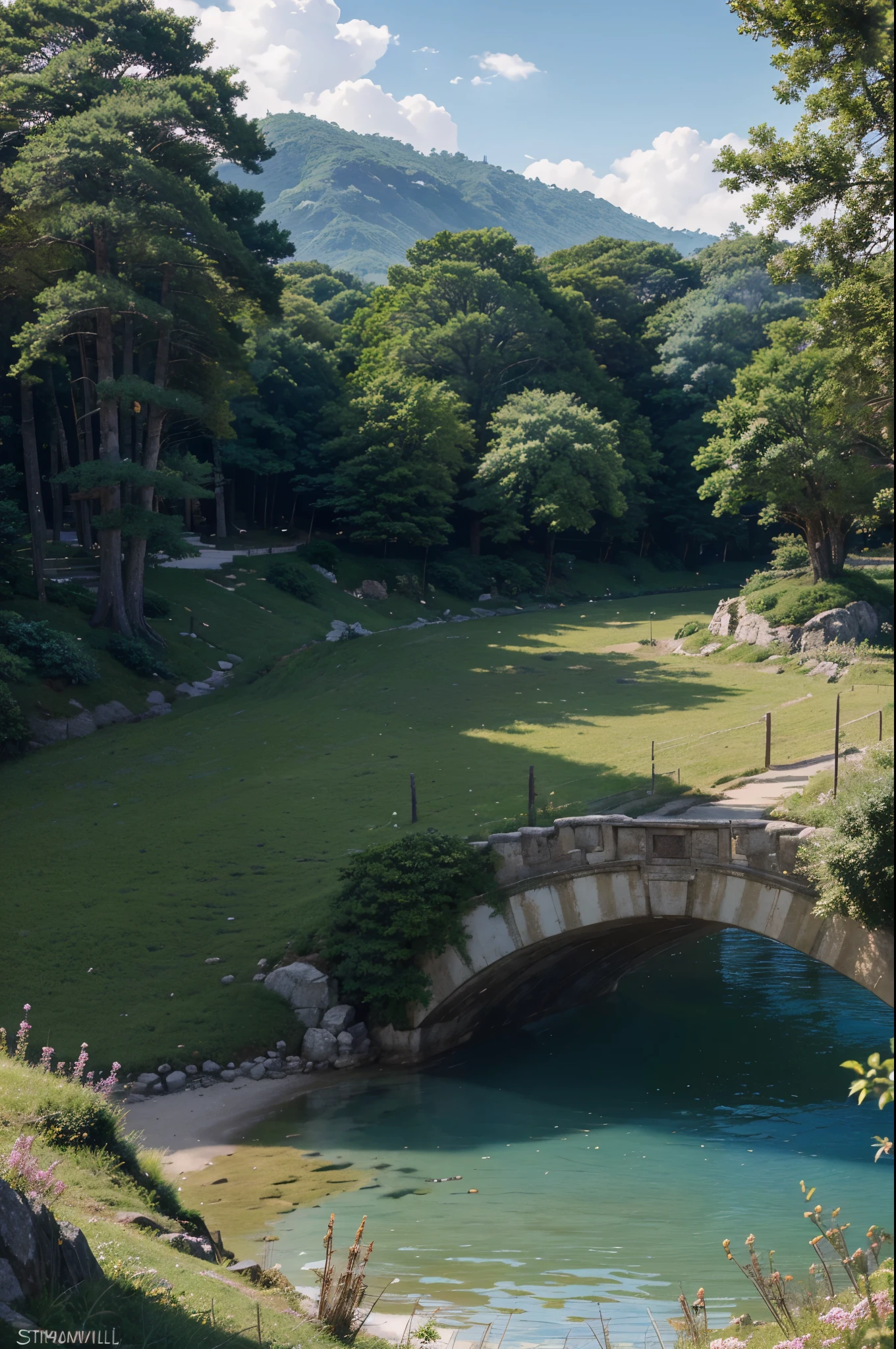 (Best quality),(masterpiece),(ultra detailed),(high detailed),(extremely detailed),anime scenery landscape in the style of Miyazaki Nausicaa Ghibli, by Shinkai Makoto