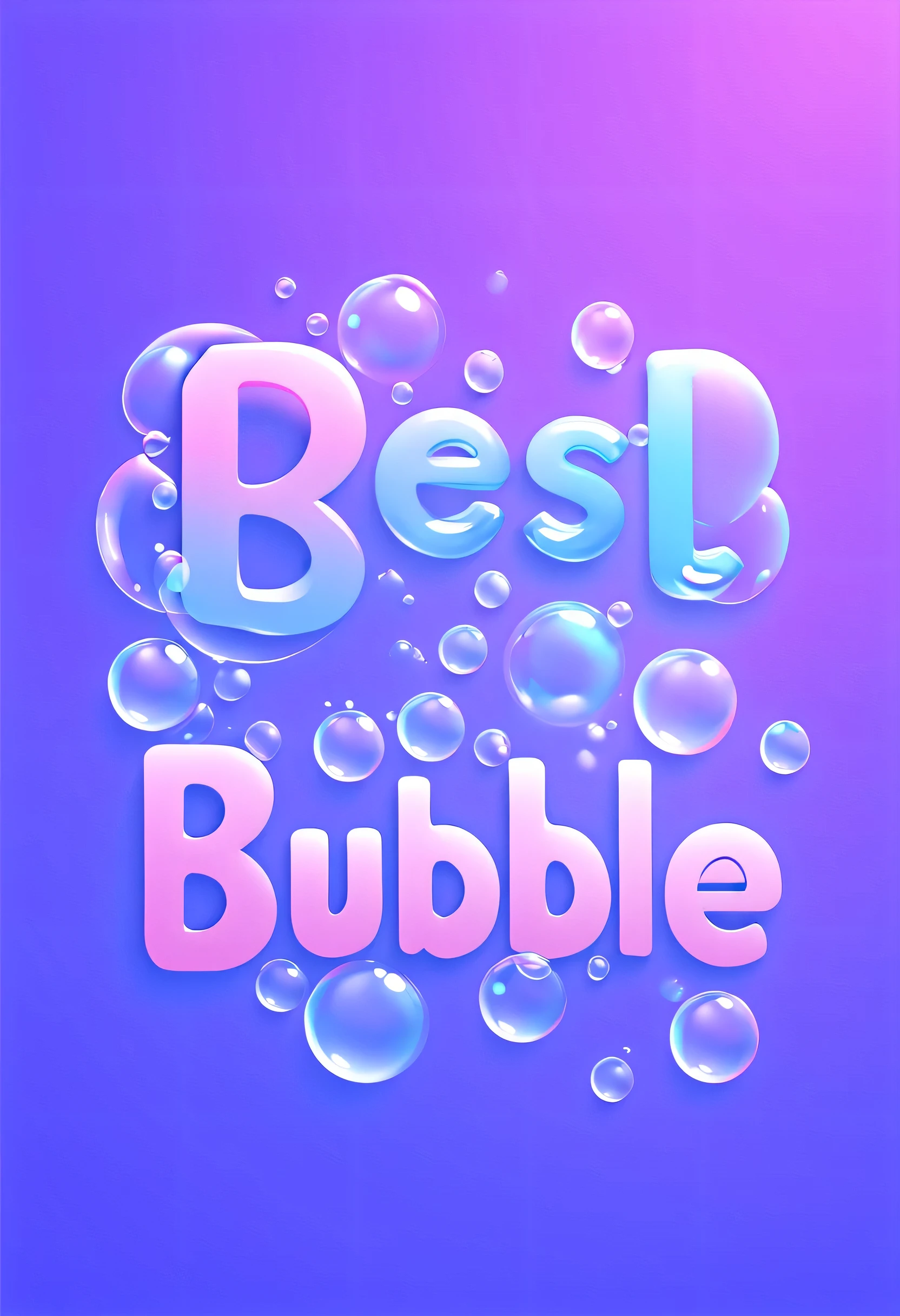 logo "bubble", The text is "bubble", 创意font设计, font, spirit of bubble, bubble texture, many bubble background, magical letter-shaped bubble, magical bubble, txt says "bubble", (best quality, masterpiece, representative work, official art, professional, Ultra high detail, 8k:1.3)