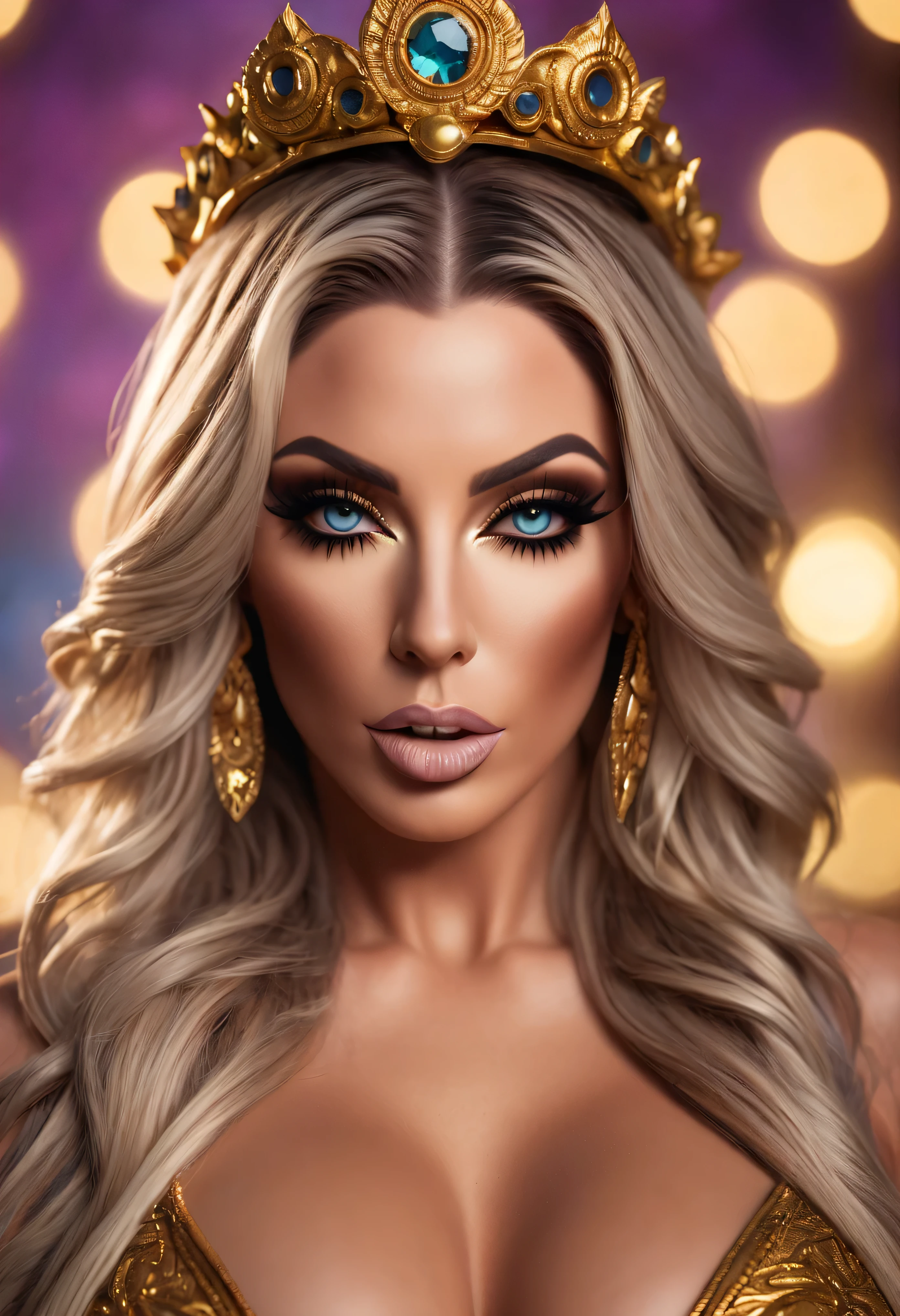 4k highly detailed realistic digital extremely high quality RAW photograph, (a portrait photo of Karma Rx as goddess Aphrodite), (beautiful and detailed eyes: 1.1), busty, bimbo, seductive, sexy, large breasts, epic, hyperrealistic, hyperrealism, 8k, cinematic lighting, (f1.8 short focus bokeh)