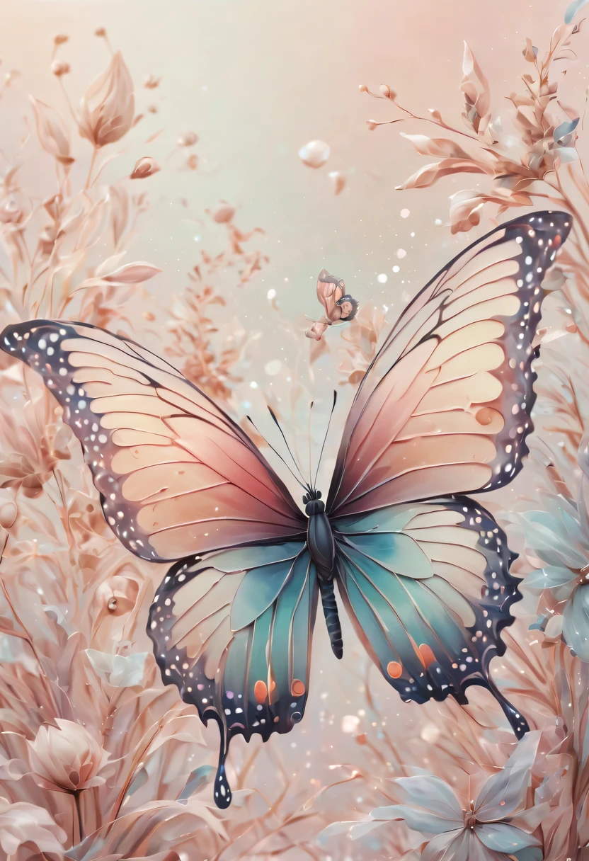 Magical, soft tones, detail, butterfly