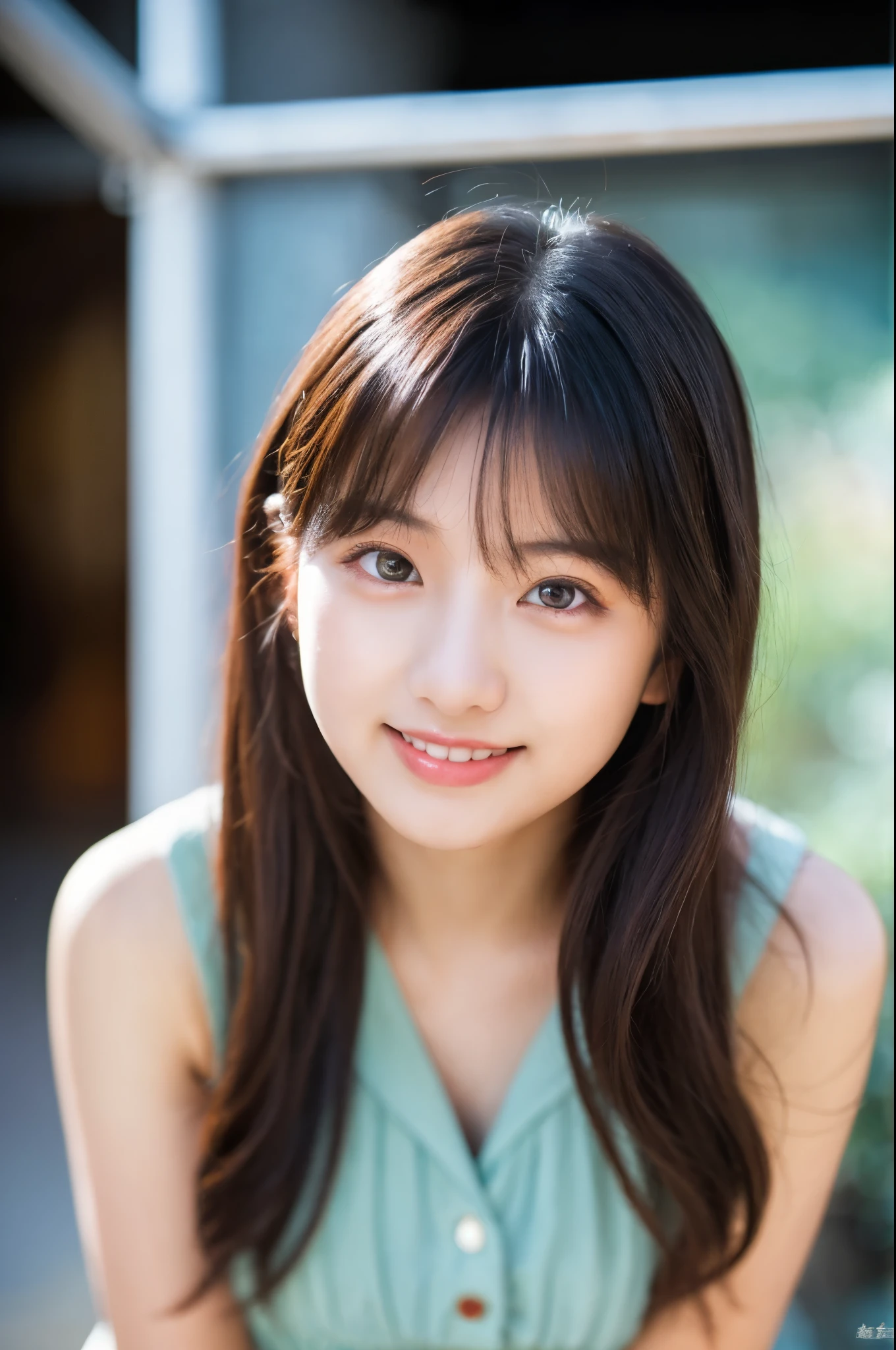 ulzzang-6500-v1.1, (RAW photo:1.2), (Photoreal), beautiful detailed girl, (See-through:1.3), (genuine: 1.4), very detailed目と顔, beautiful and detailed eyes, elegant long dress、(very kind smile:1.2)、huge file size, High resolution, very detailed, highest quality, [masterpiece:1.6], enlightenment, very detailed, nffsw, finely, highest quality, 8k wallpaper, movie lighting, 1 girl, 17 years old, perfect body shape, cute droopy eyes、beautiful big eyes、 ((muste piece)), highest quality, 1 girl, eye shadow, Upper body, portrait, ((full body shot:1.5))、