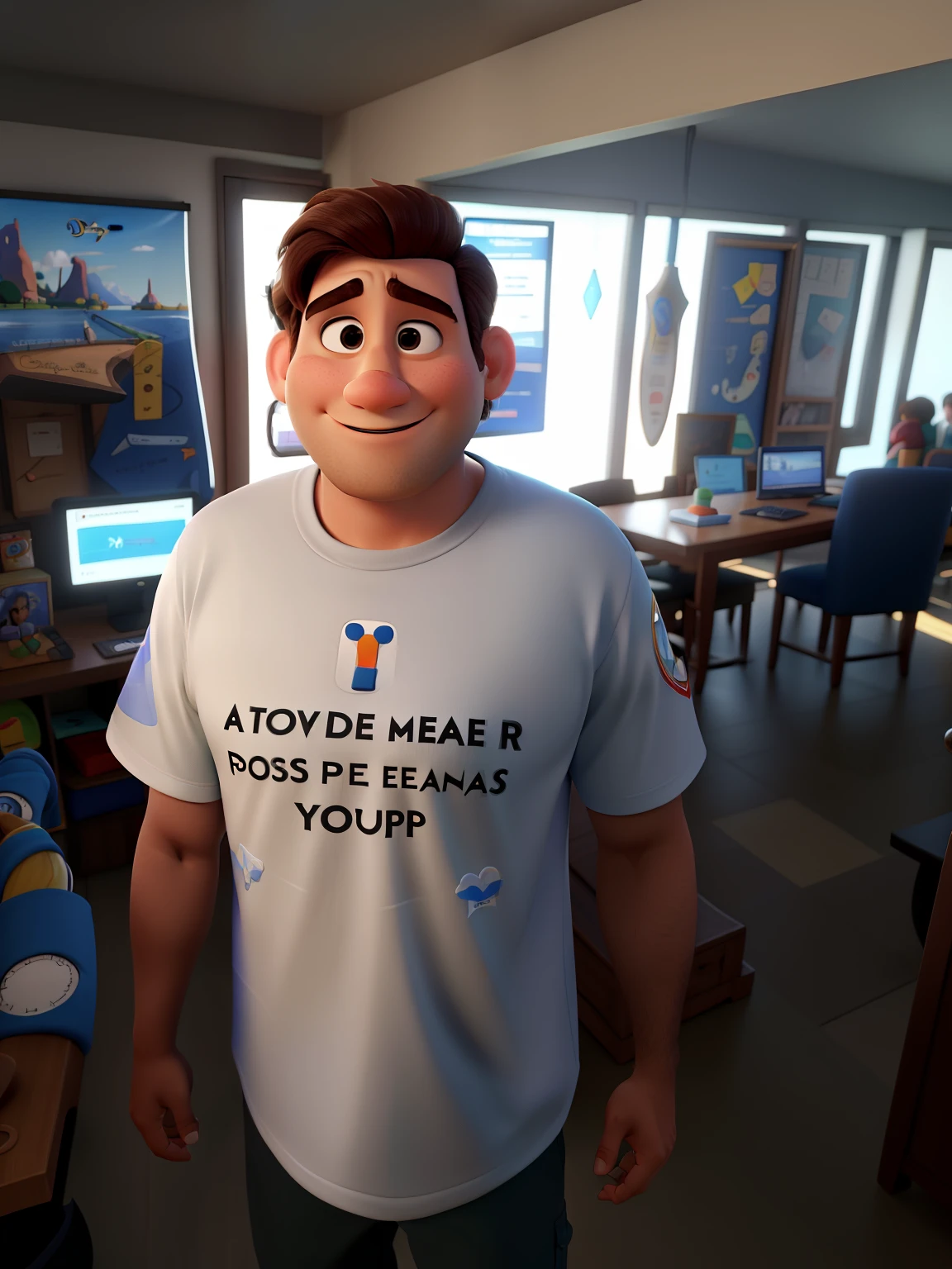 Um homem estilo disney pixar, alta qualidade, melhor qualidade