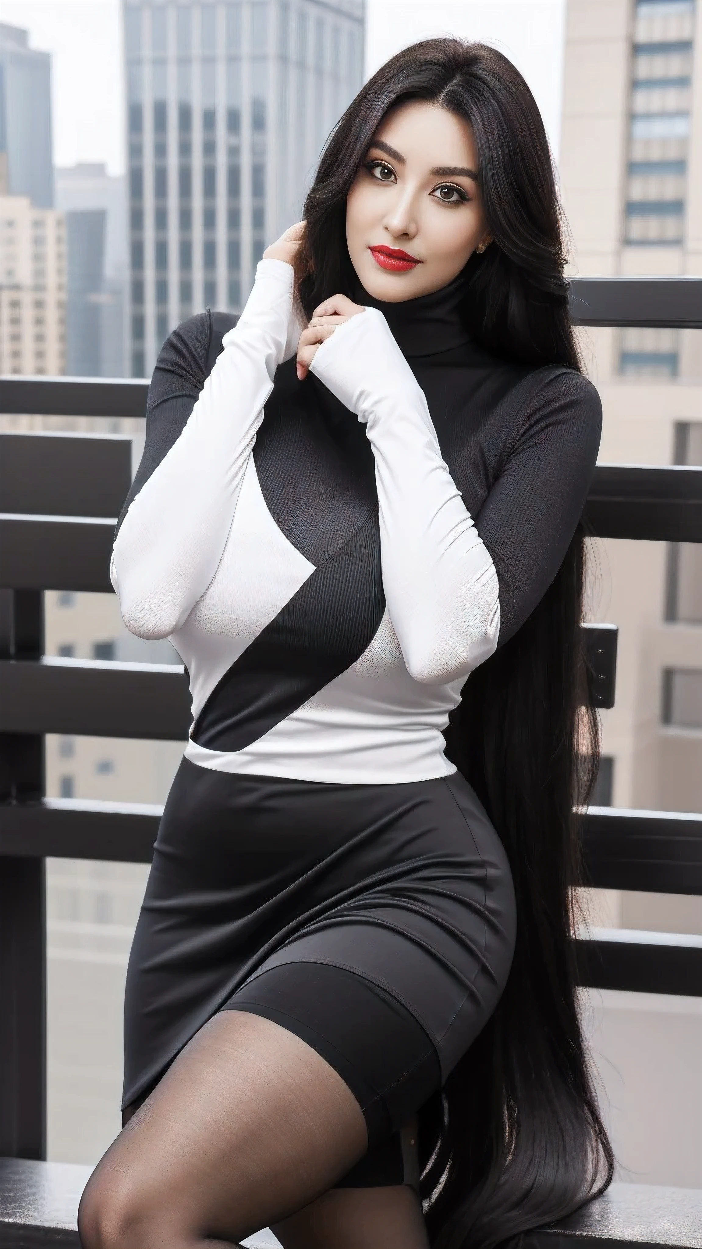 long distance,long distance,long distance,long distance,long distance,Standing whole body,Greasy suspender pantyhose,an asian japanese woman,40 years old,big eyes,Elegant temperament Elegant temperament,Huge big breasts sagging,Huge big breasts sagging 实际的, (real picture,45 years old, intricate details, depth of field,turtleneck clothes), careful, The content is very detailed, This is a perfect face, Perfect body, large model, mature woman, tight skirt,natural background,Bokeh,long eyelashes,深色eye shadow,涂lipstick,Her face is heavily made up,Very detailed,Greasy reflective pantyhose,big breasts,Black,High heel,long distance全身照,outdoor,Highly detailed 8k wallpaper), 8k,best quality, masterpiece, ultra high resolution,(lifelike:1.4), original photo, sharp focus, detailed, dramatic, exquisite beautiful woman, (tall and straight:1.1), (No), (droopy giant:1.1), (Fat Evil Goddesetallic high-leg turtleneck dress miniskirt:1.0),(turtleneck slim fit skirt),(Transparent metallic miniskirt ), half butterfly earrings, double ring necklace, (hatred:1.05), (65 years old, : 1.2, cosmetic, (lipstick: 1.1), (Eyeliner: 1.2), mascara, eye shadow, Long curly hair, dynamic angle, (red lips)nice graphics, long thighs,Black Greasy reflective pantyhose,current employer,spectacular view, Show your whole body in the big city,