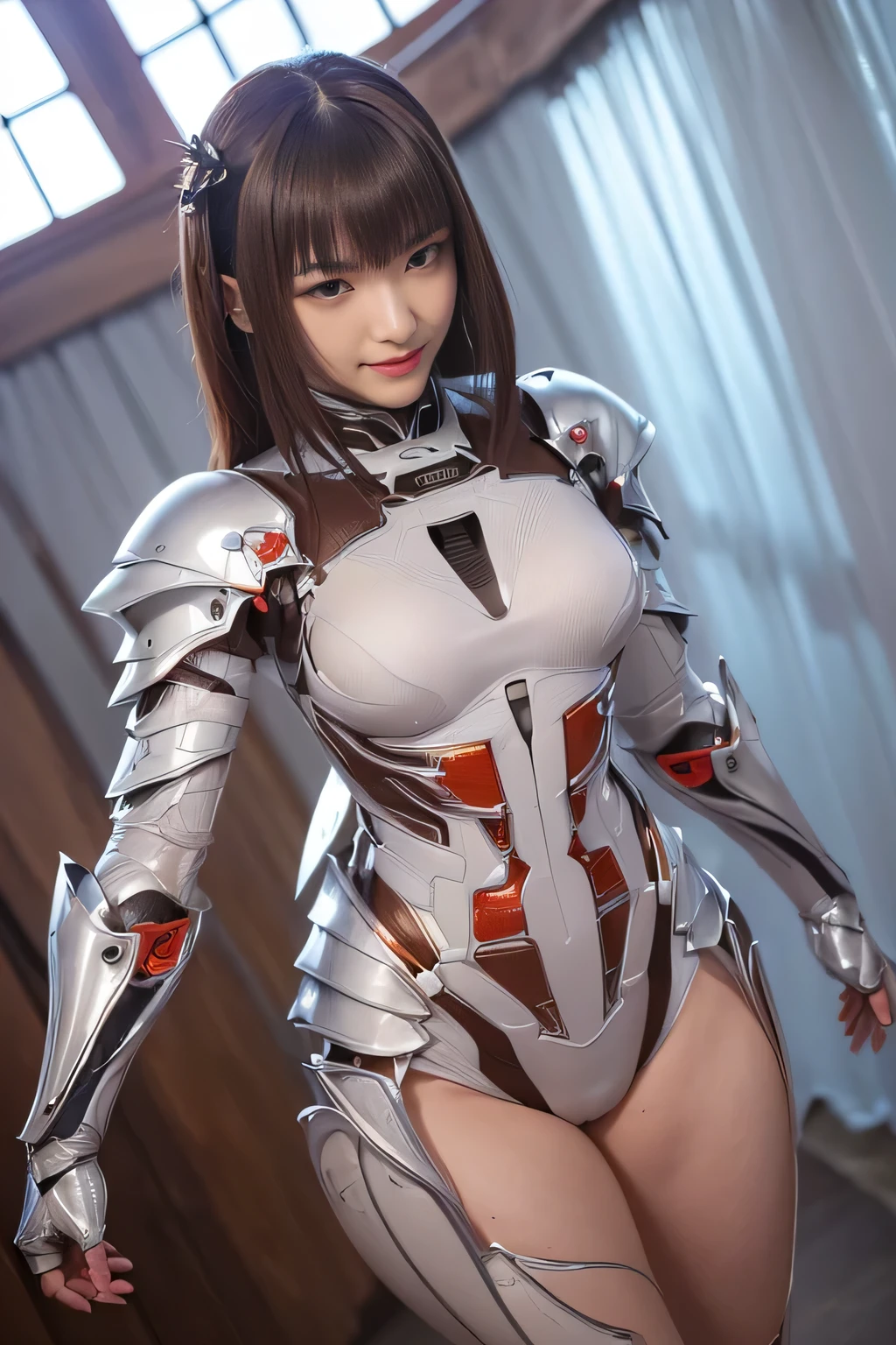 (High resolution,masterpiece,highest quality,Very detailed CG, anime, official art:1.4), realistic, photograph, amazing detail, everything is complicated, shiny and glossy,Amazing number of layers, 8K wallpaper, 3D, sketch, cute, figure,( alone:1.4), perfect female proportions,villain&#39;s daughter, (Fusion of dark brown cockroach and lady:1.4), (brown cockroach woman:1.2), (brown cockroach woman:1.2), (Fusion:1.2), (alone:1.4), (evil smile:1.2), muscular, abs, (Cockroach brown exoskeleton bio insect suit:1.4), (Cockroach brown exoskeleton bio insect armor:1.2), (brown transparent cockroach feathers:1.4), (Antennae of brown cockroaches:1.3),