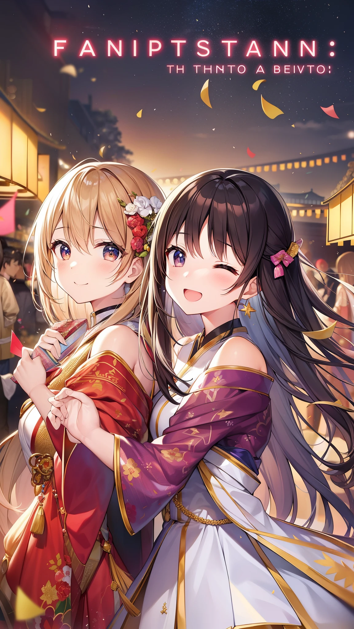 flower束を手にしたその人の周囲では、A sparkling moment filled with joy spread out。flower々The beauty of coloring their smiles、It made that special moment even brighter。At that time、Suddenly, celebratory crackers burst、It shone like a sparkling star。with a lively sound、Colorful confetti flies in the sky、The place was instantly enveloped in a festival atmosphere.。paper tape flying around、The light sound resonates comfortably in your ears.。flower束を受け取った人は驚きと感動の表情でその美しい瞬間に立ち尽くし、I felt like I was in a dream.。Confetti and paper tape flying around them.、symbolizes joy and blessings、This moment was a special event that will remain in my heart forever.。