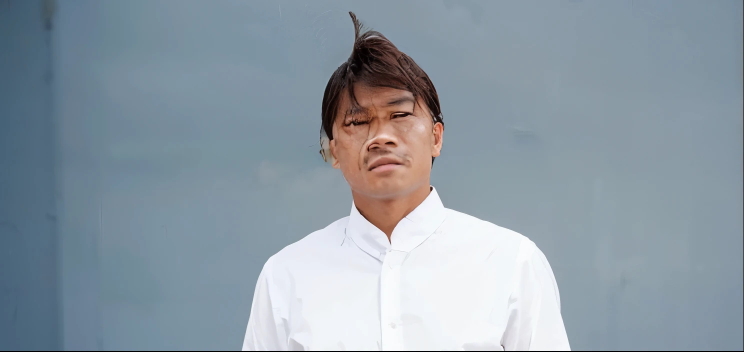 This man suround by murai bird with thunder stroke