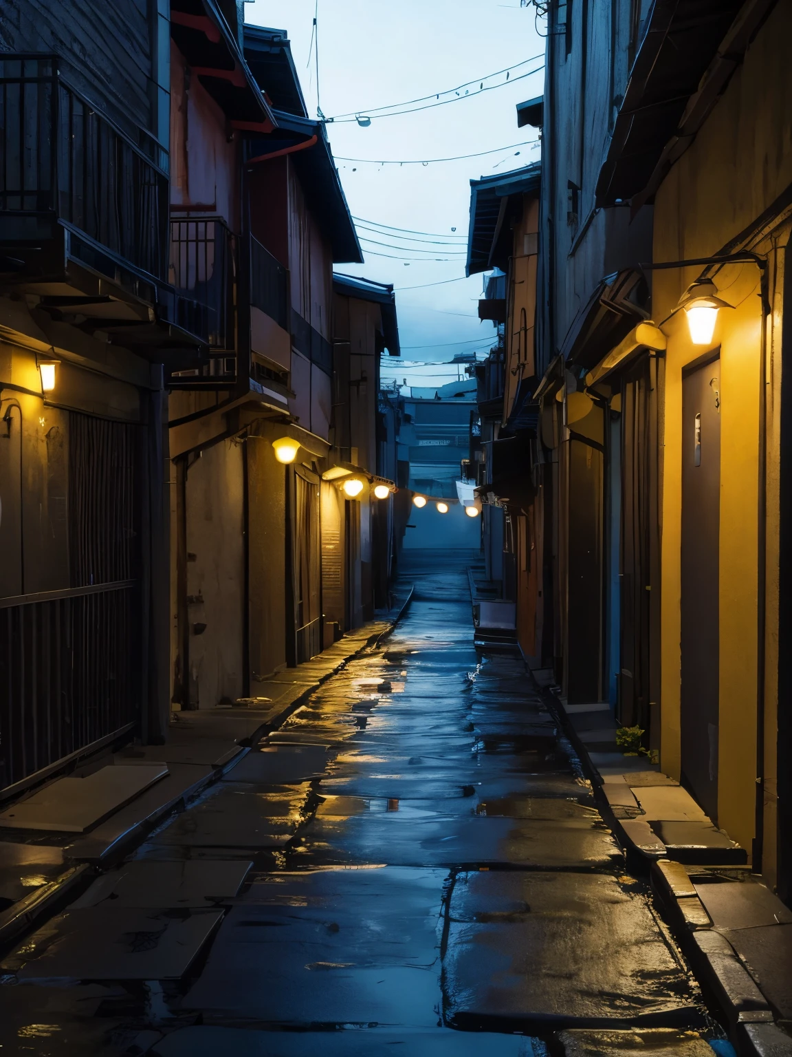 the way、evening、alley、