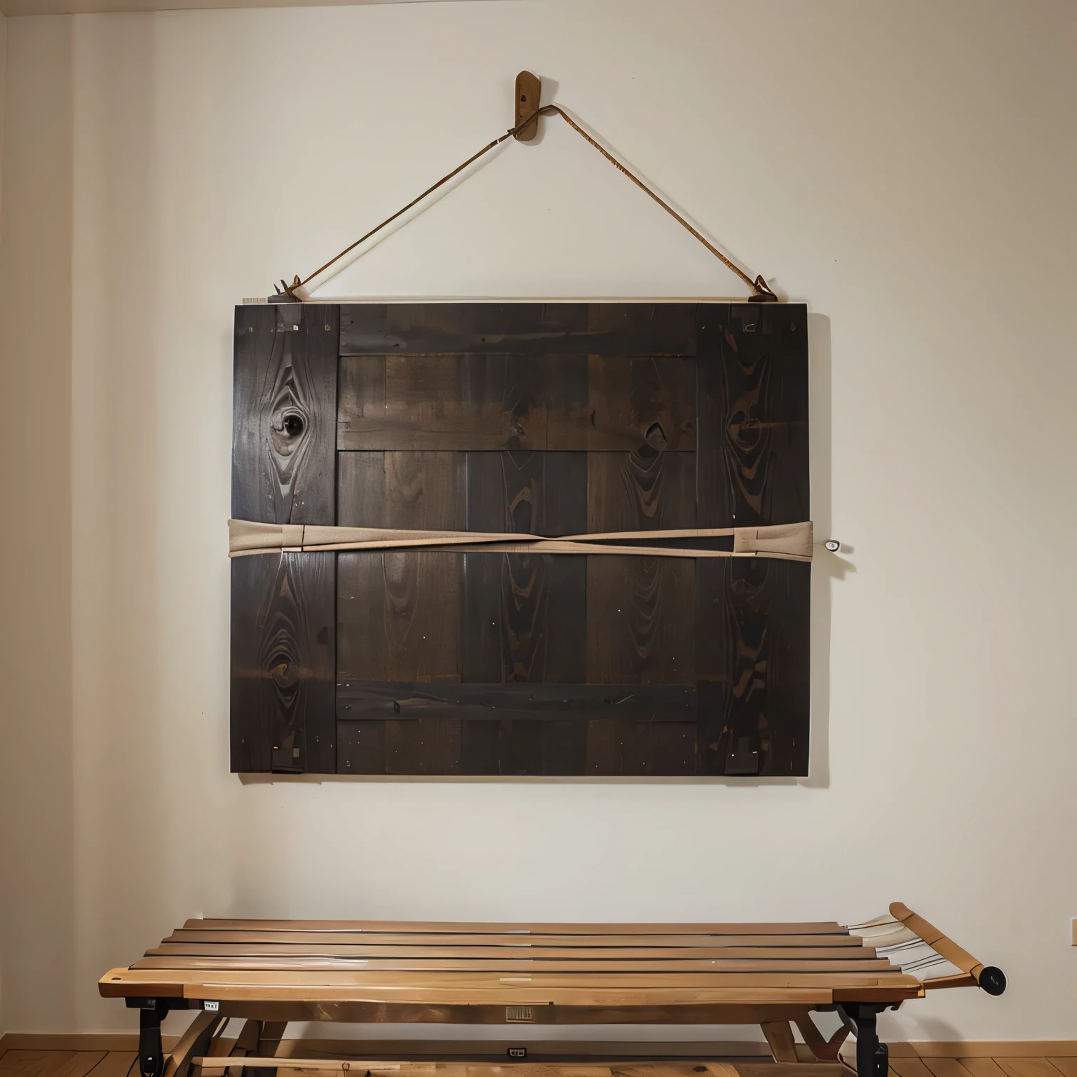 wall art of stretching canvas over wood stretcher bars and securing with staples.