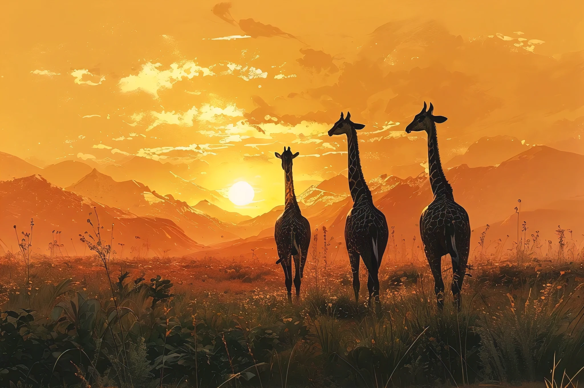 A group of giraffes posing group photo