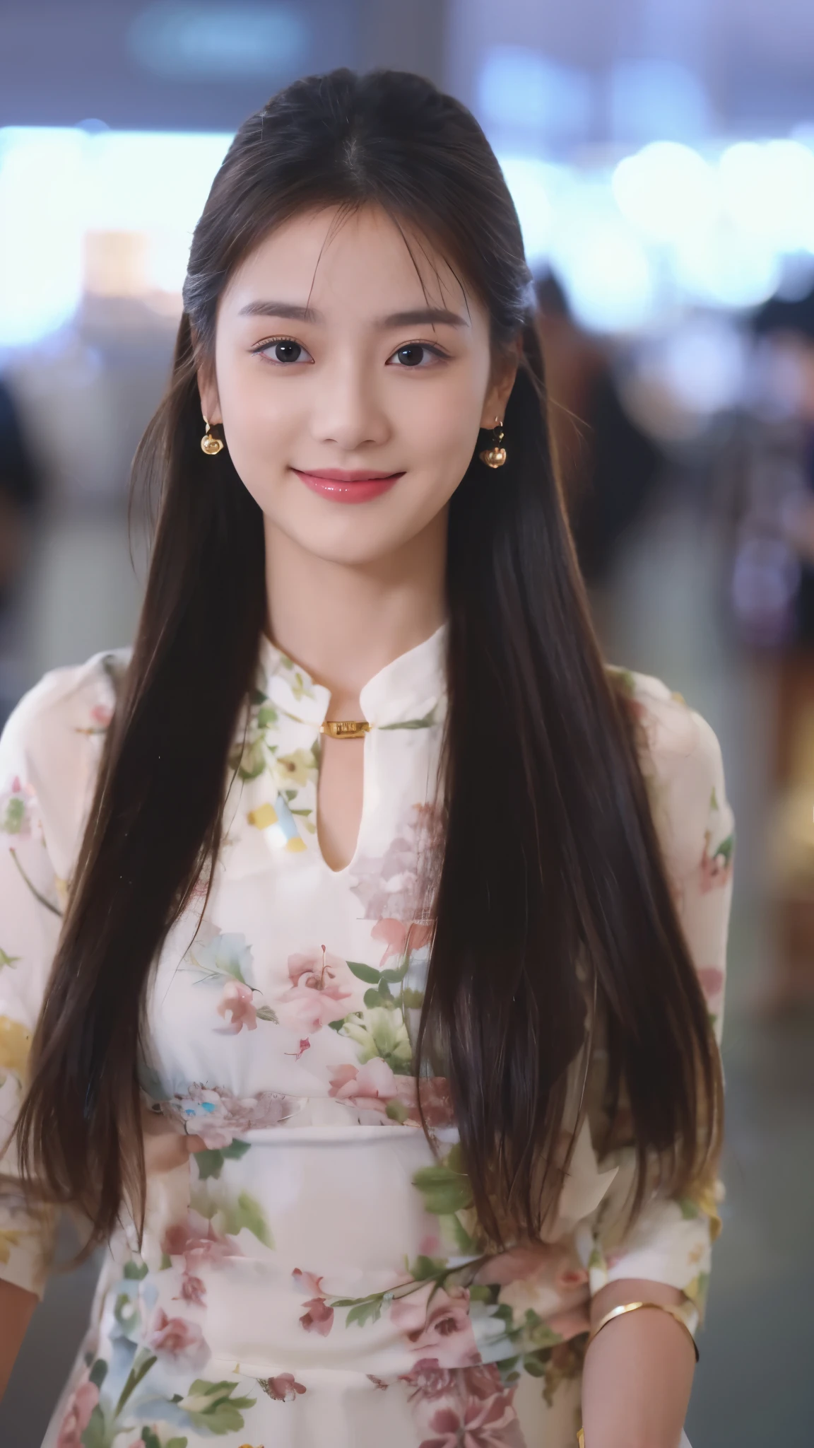 ((Masterpiece, Top image quality, high resolution、alone、skin shiny))(on the table, best quality, actual, super detailed, meticulous, high resolution, 8k wallpaper), Close-up portrait of a beautiful woman, like, smiling, light brown messy hair, Perfect dynamic composition, 美丽meticulous的眼睛, Just like the cover of a fashion magazine, on campus,wearing gold glasses