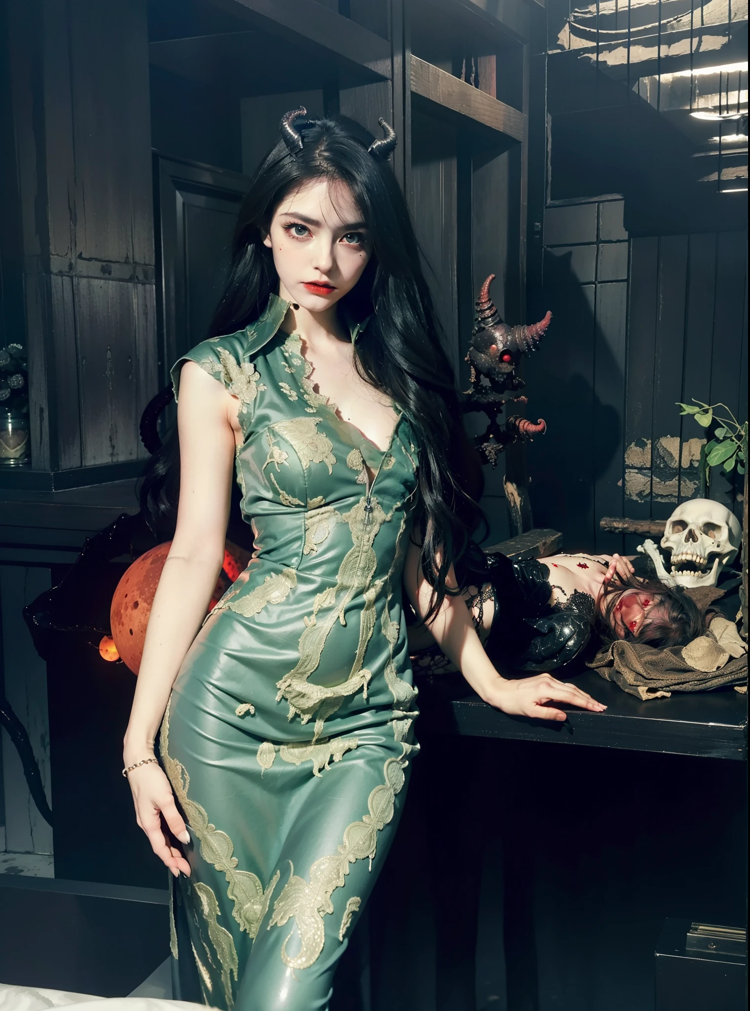 Detailed image quality,Pandora's box,wing, succubus theme,fallen angel,Excellent,scary,secret horror,tentacle,have eyes,uncanny valley effect,little beast blood moon,skeleton,vampire,Hellfire,dark queen,Abyss Armor