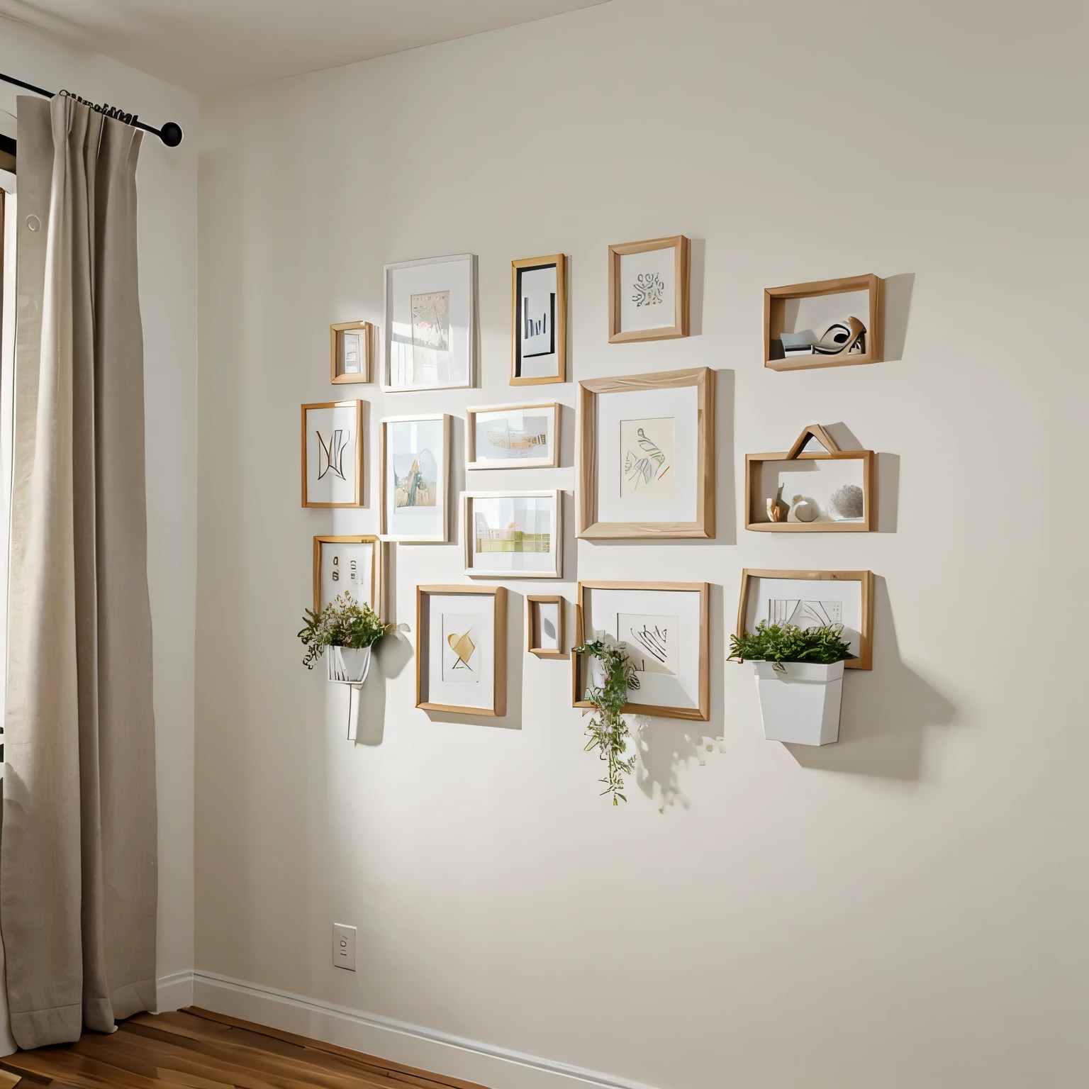 the completed wall art arrangement