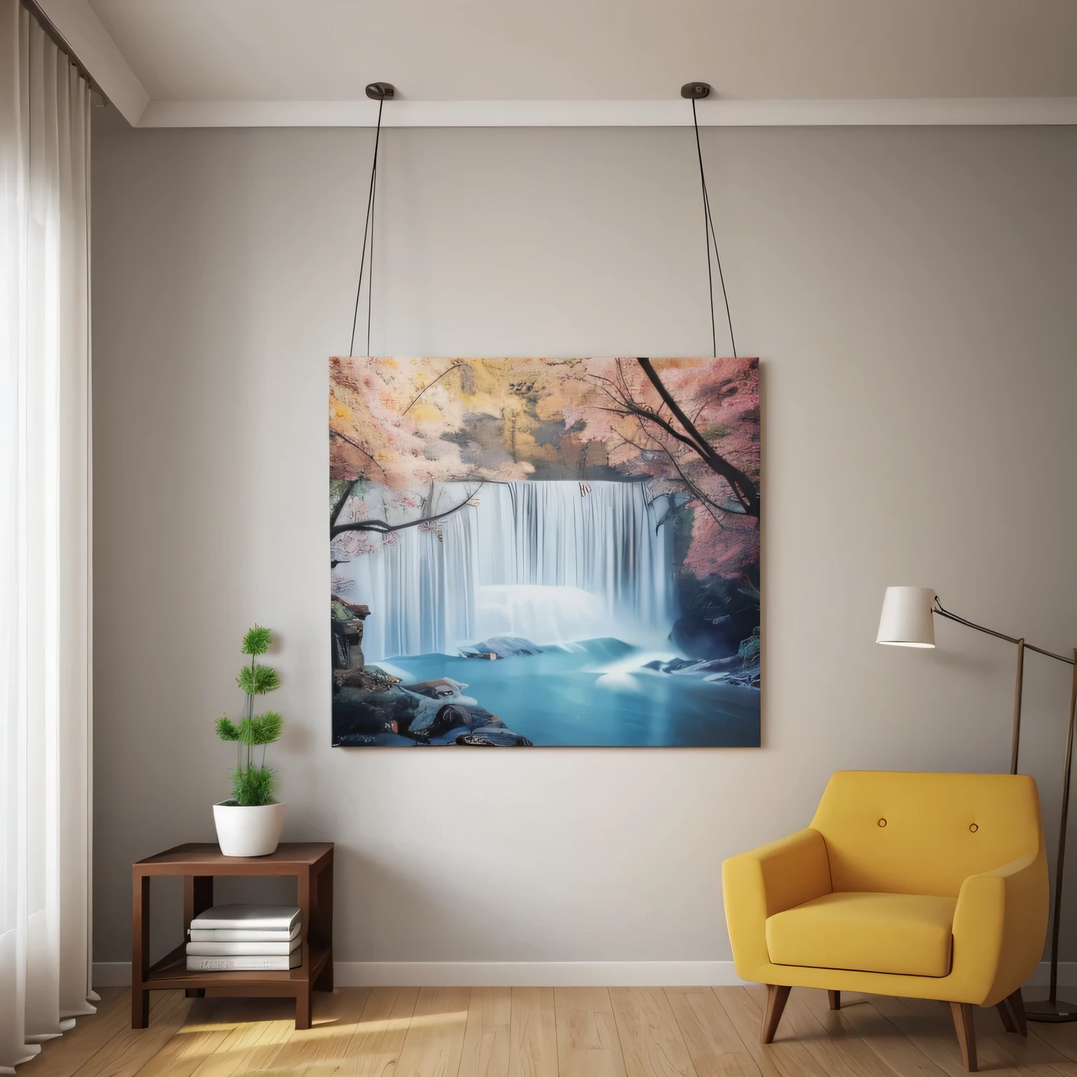 a nice wall art hanging of wall