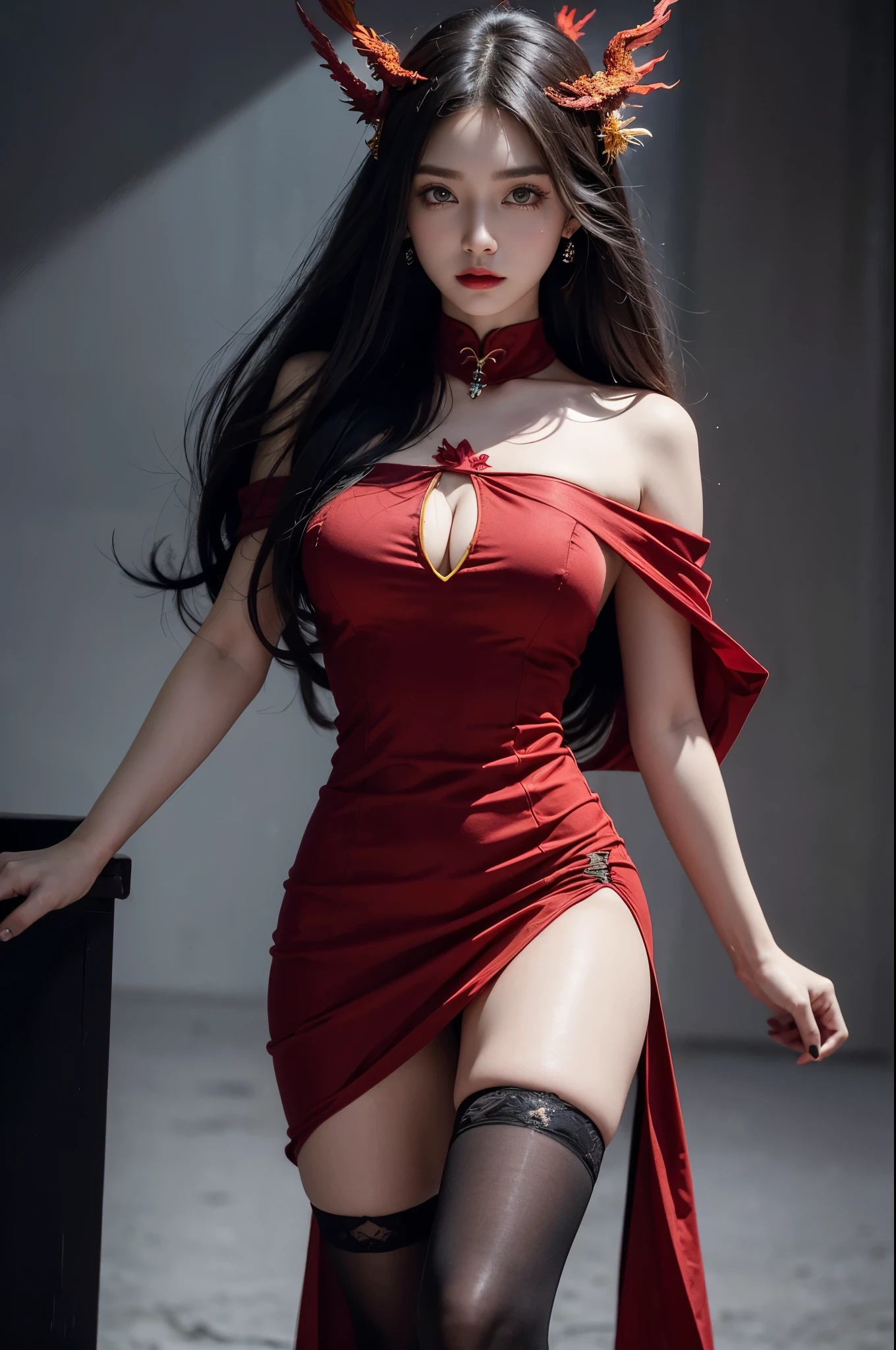 Model shooting style, (extremely detailed CG Unity 8k wallpaper), full-shot body photo of the most beautiful artwork in the world, stunning beautiful photo realistic available, super realistic super detailed photo, a beautiful girl as a female dancer entering the Loggia dei Lanzi of Florence,complex dress, banquet, crowd, [slight smile], (Sculpture of Hercules background), (princess eyes, shining pupils), detailed symmetrical beautiful hazel eyes, detailed gorgeous face, highly detailed, Vibrant, professional majestic oil painting by Ed Blinkey, Atey Ghailan, Studio Ghibli, Jeremy Mann, Greg Manchess, Antonio Moro, ArtStation Trends, CGSociety Trends, Complex, High Detail, Sharp Focus, Dramatic, Realistic Painting Art, by Midjourney and Greg Written by Rutkowski