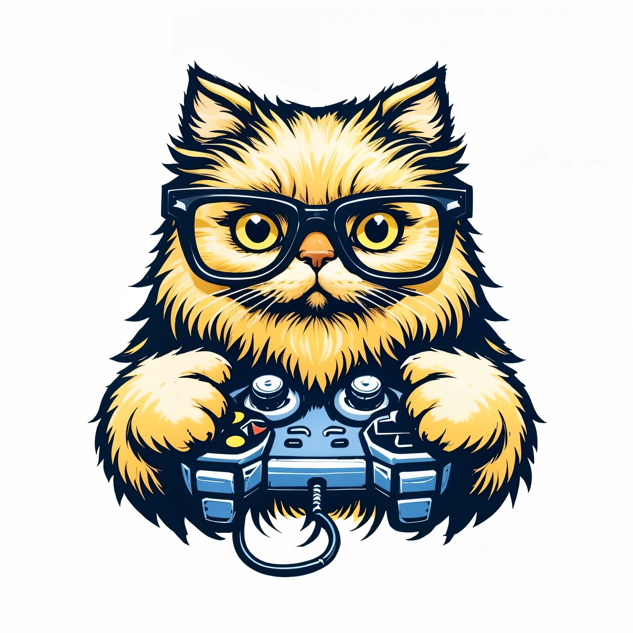 Desenvolva um personagem chamado Joaquim. He is a 4 year old yellow Persian cat, cheio de energia e curiosidade. Joaquim is passionate about games, animes e cultura pop. He has bright yellow eyes and a personality that oscillates between being playful, serious and very curious. Create a detailed description of Joaquim’s persona, including your physical appearance, personalidade, interesses e hobbies. Furthermore, highlight how he relates to the world around him and what his goals and motivations are.