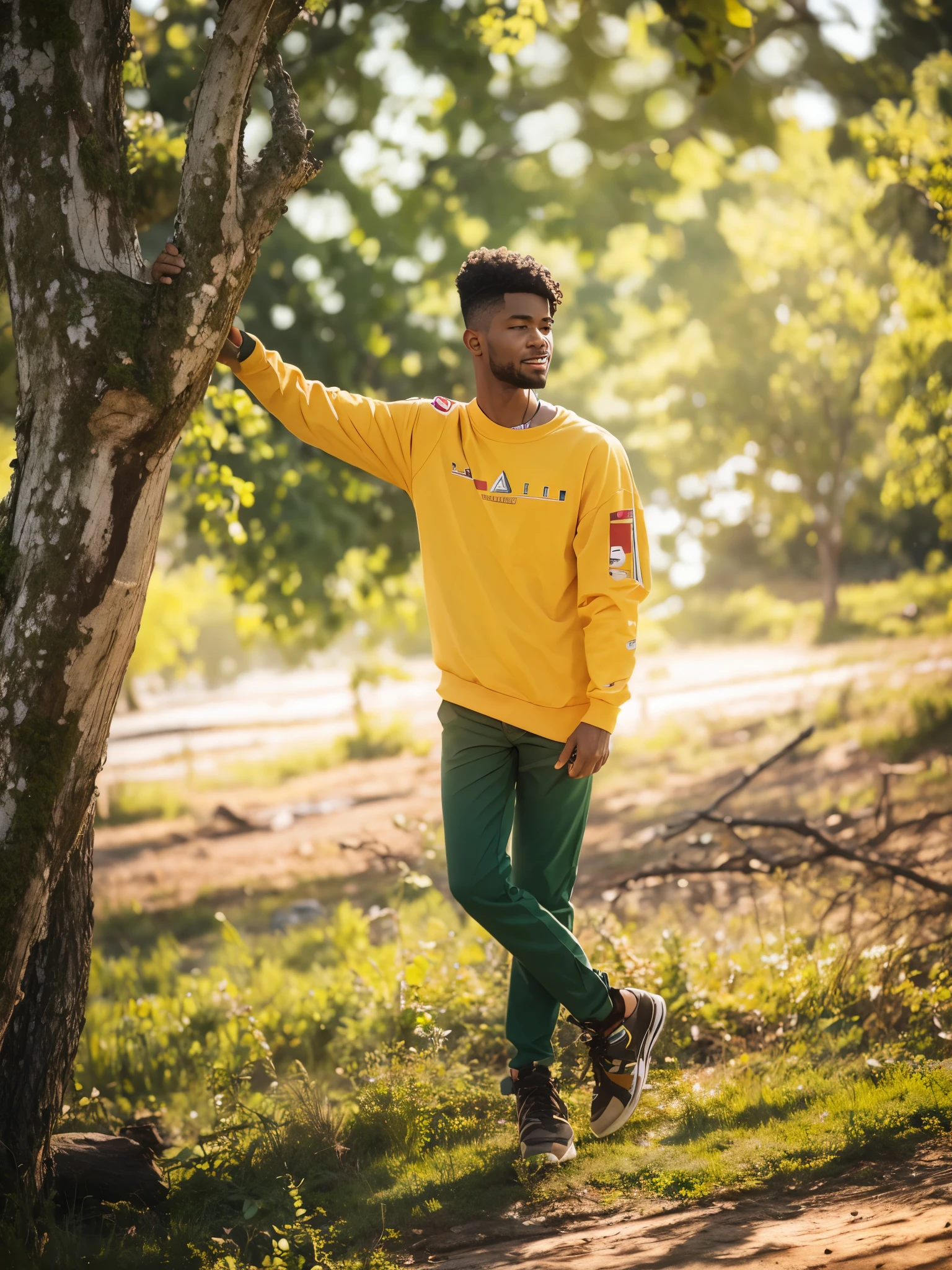 Green yellow red mixed colours sweatshirt