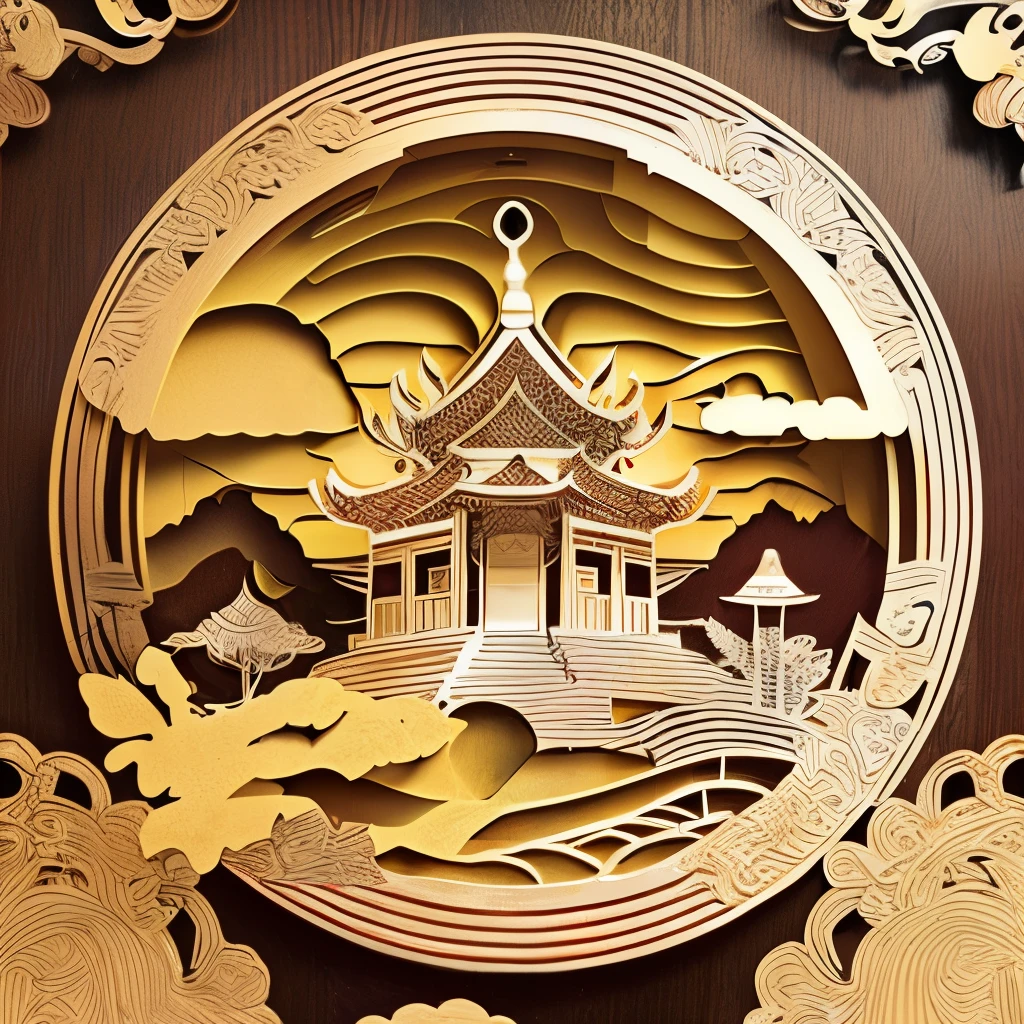 mdjrny-pprct,Chinese character: Thai Zu, gardens, mountains and rivers, clouds, (high detailed:1.2)