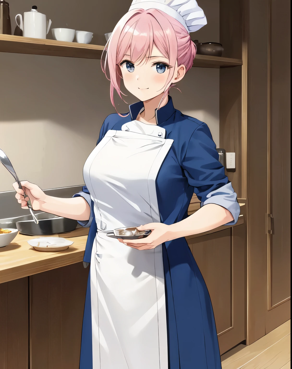 (((chef-d'artwork))), ShizukaMikazuki, 1fille, seulement, regarder le spectateur, cheveux courts, cheveux bruns, manches longues, clivage, seins moyens, closed mouth, clavicule, veste, Open clothing, open veste, blue veste, land vehicle, Bon sport, bike,