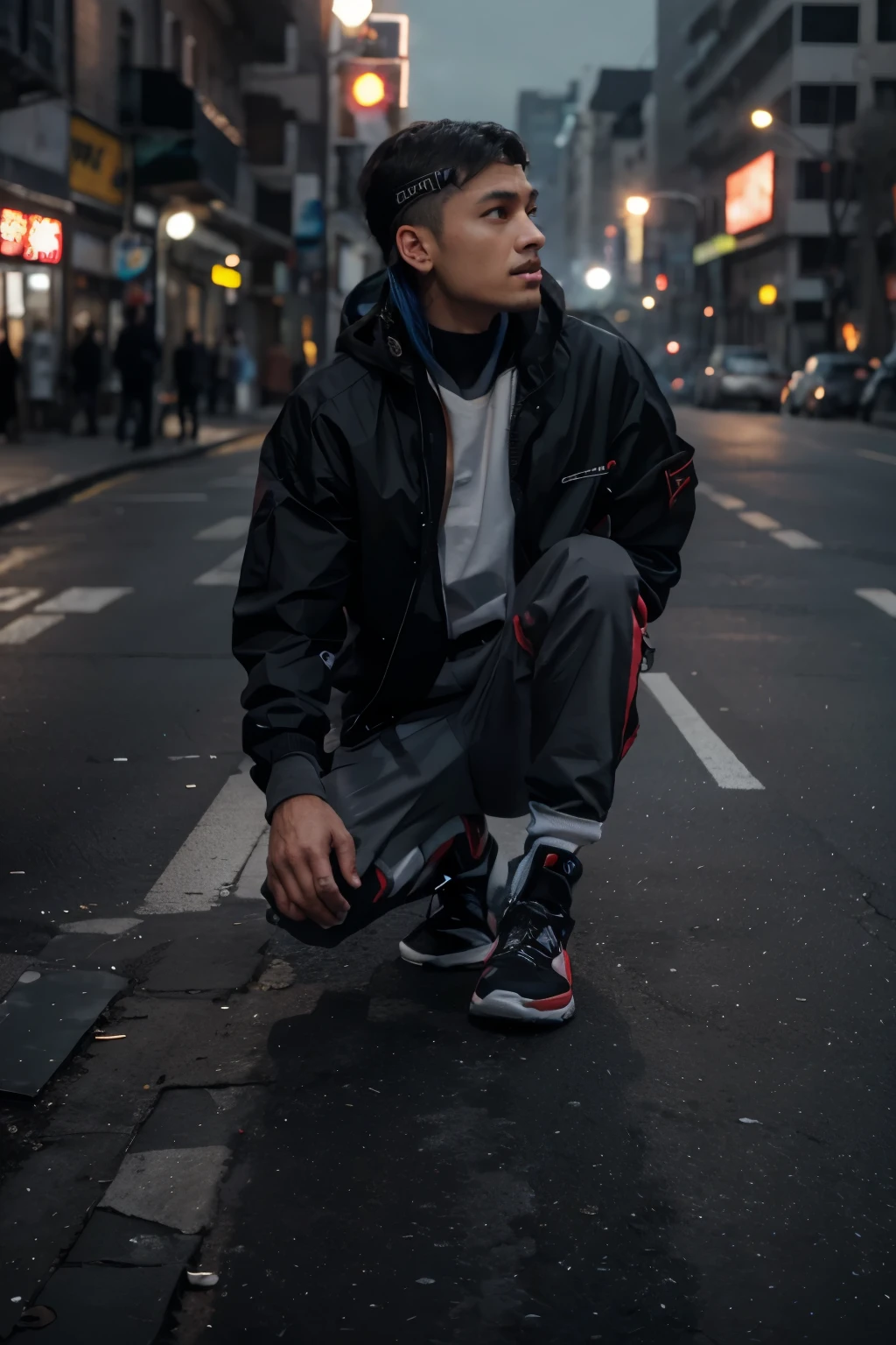 Change background cyberpunk handsome boy,realic face 8k,ultra realistic