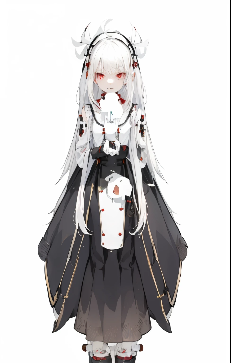White hair and red eyes,from xingyue,Magician girl,loli,girl,noble,Einz Belen
