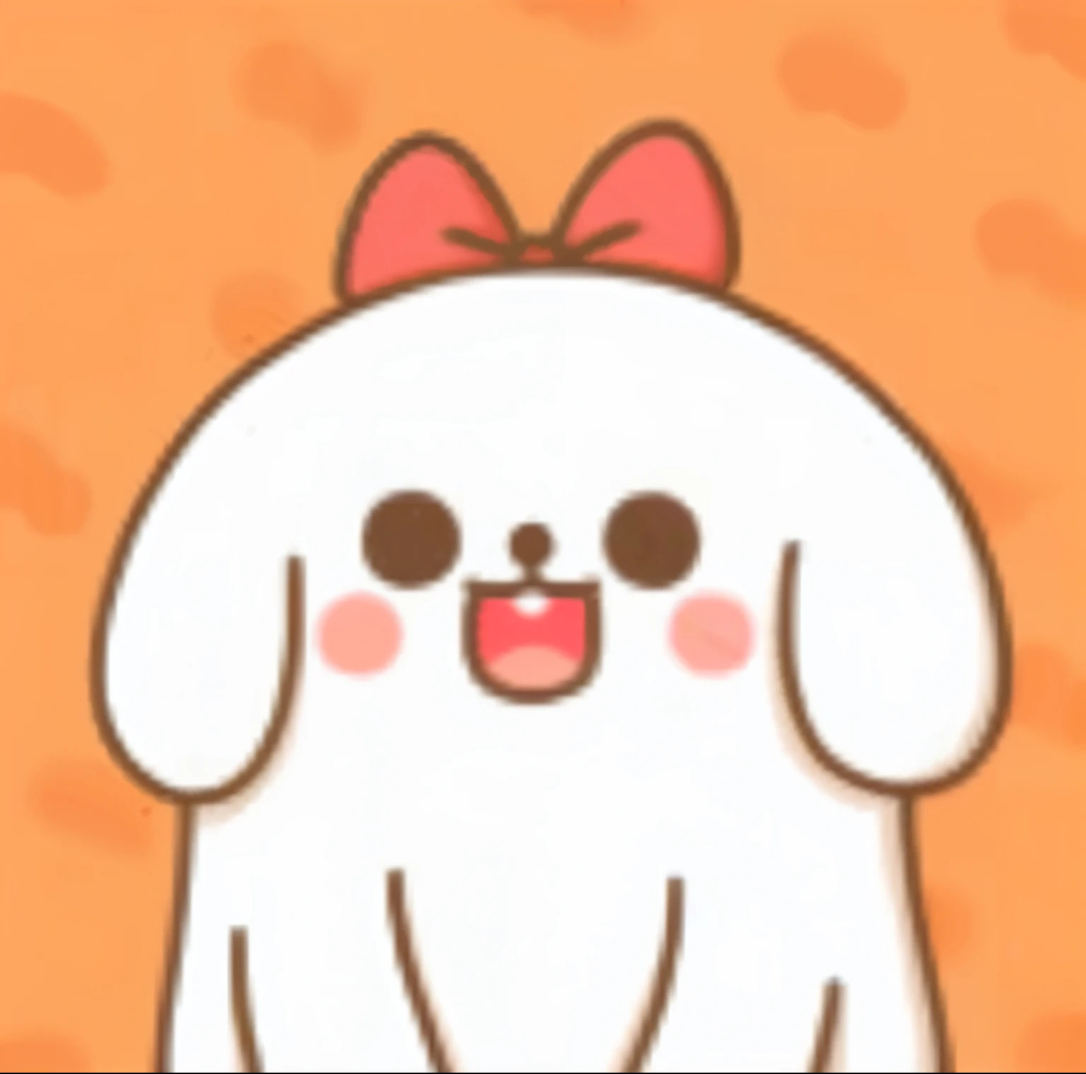 Close-up of a white dog wearing a blue bow on its head, kawaii cute dog, dambru, cute dog, Shikami, Chiyuki, Iida Bochi, cute characters, cute cartoon, Poof, daopao, , beast, kawaii, fresh beans, Wow wow wow