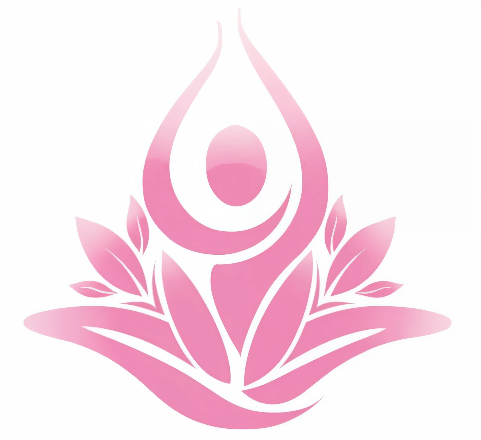 Lotus yoga person spiritual logo vector image 