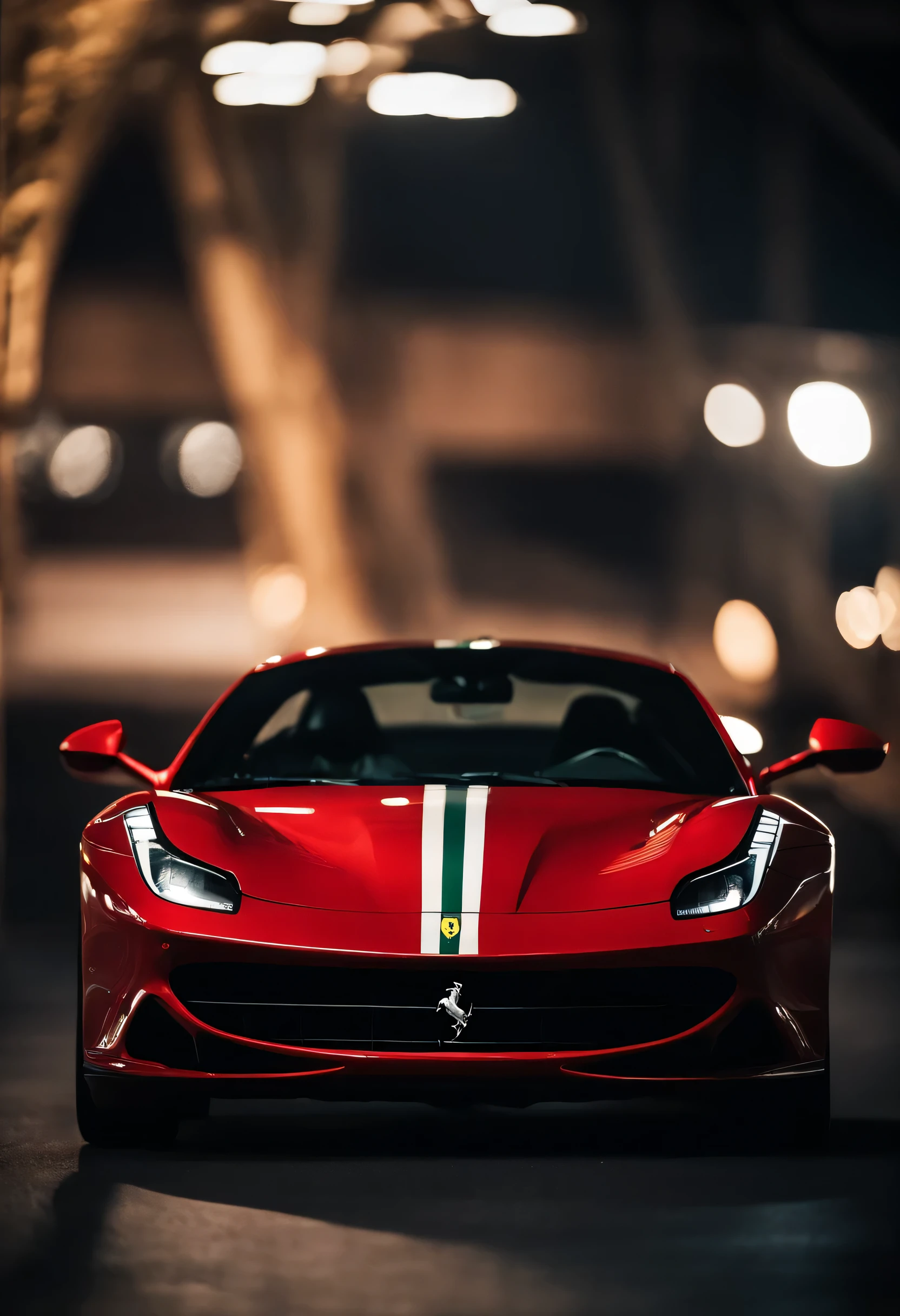 ferrari com homem