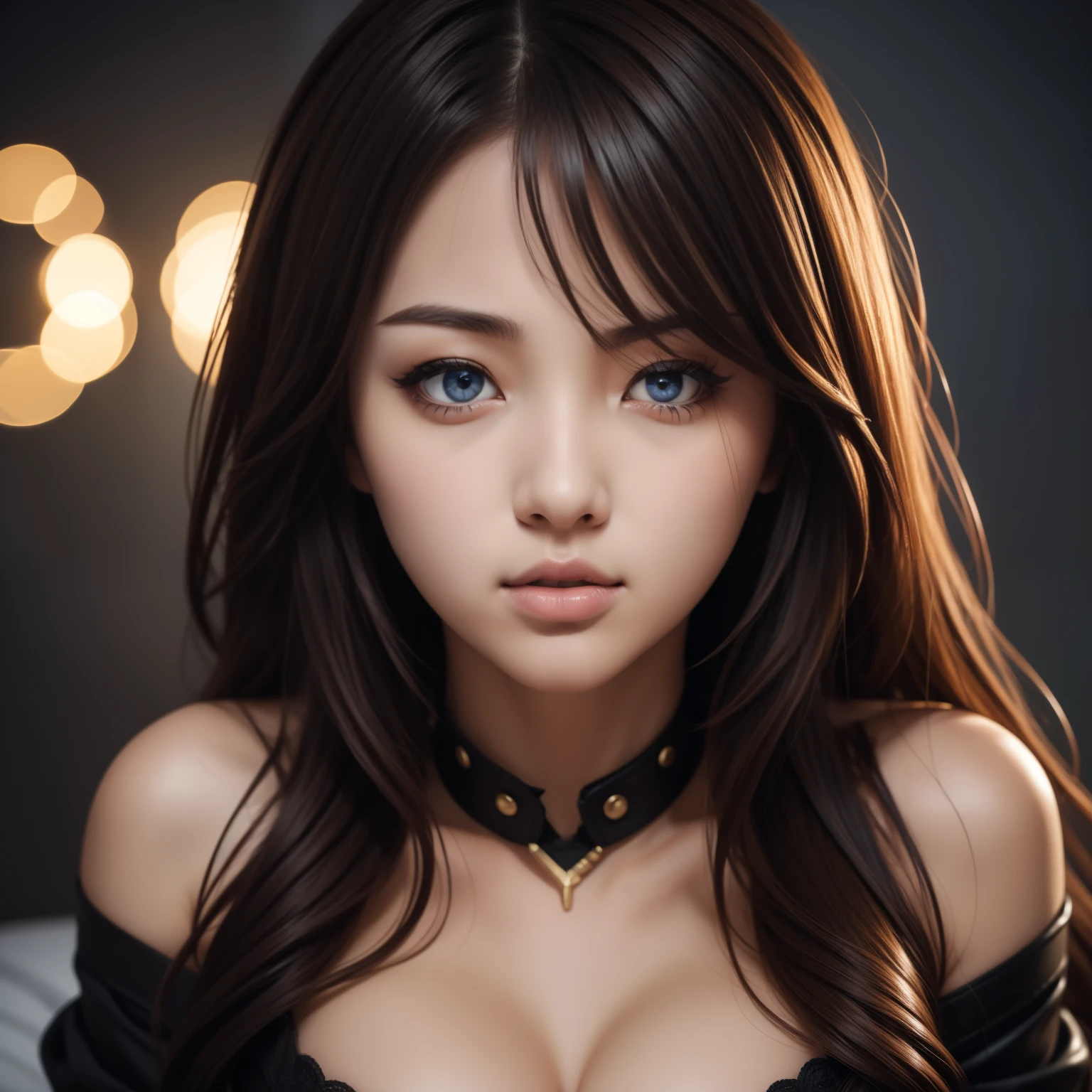 best quality, masterpiece, highres, china dress,hair ornament,necklace, jewelry,Beautiful face,upon_body, tyndall effect,photorealistic, dark studio, rim lighting, two tone lighting,(high detailed skin:1.2), 8k uhd, dslr, soft lighting, high quality, volumetric lighting, candid, Photograph, high resolution, 4k, 8k, Bokeh, (hyperrealistic girl), (illustration), (high resolution), (8K), (extremely detailed), (best illustration), (beautiful detailed eyes), (best quality), (ultra-detailed), (masterpiece), (wallpaper), (photorealistic), (natural light), (rim lighting), (detailed face), (high detailed realistic skin texture), (anatomically correct), (solo), (1 girl), (high detailed realistic hair), (black hair:1.35), (heterochromic eyes), (detailed eyes), (light yellow eyes:1.37), (sparkling eyes), (realistic big breasts:1.5), (exposed nipples breasts:1.35), (long legs), (slender abs), (dynamic pose), (closed tiny mouth:1.3), (nsfw), (concentrated expression), (topless)
