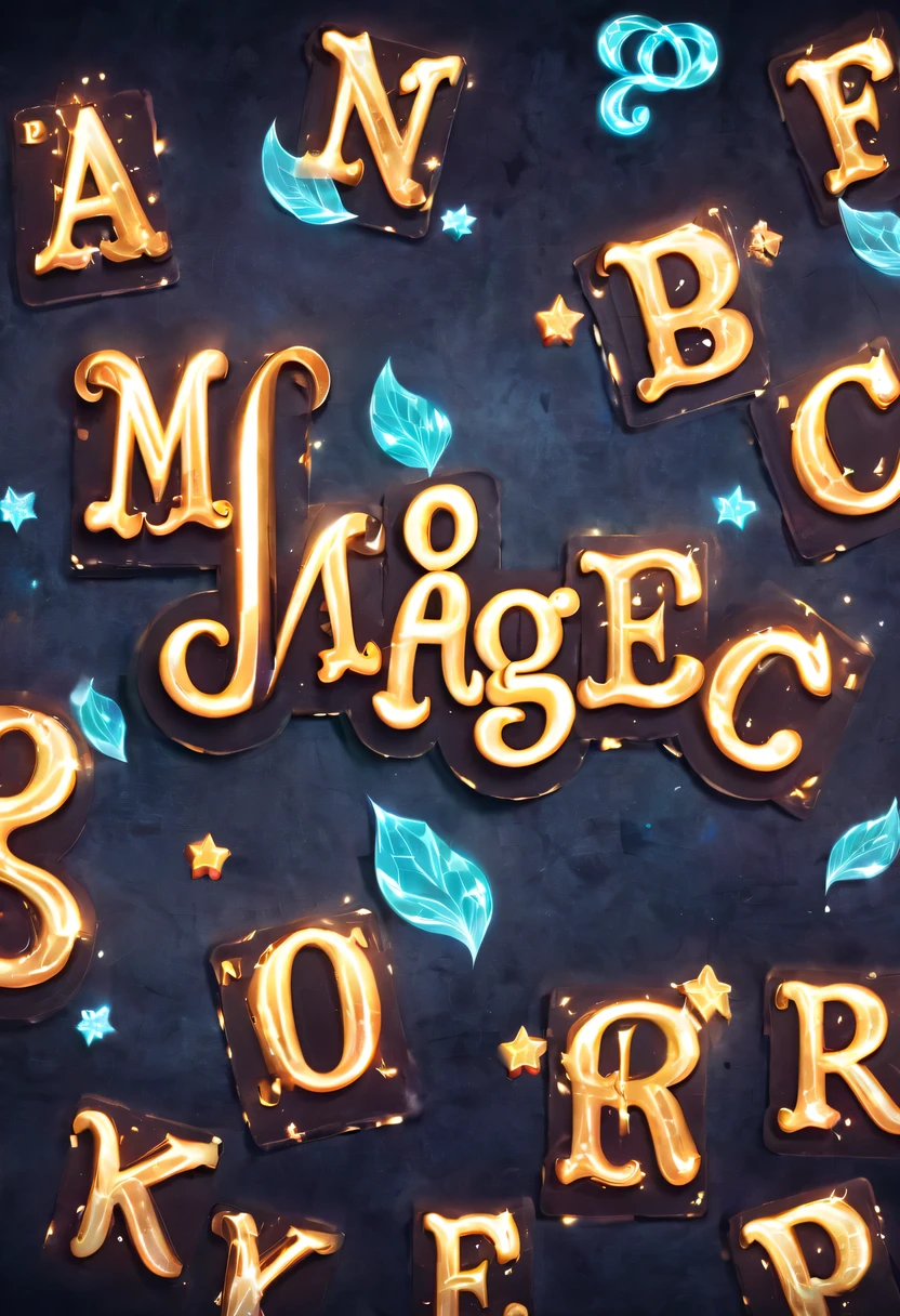 magic letters,Creative text