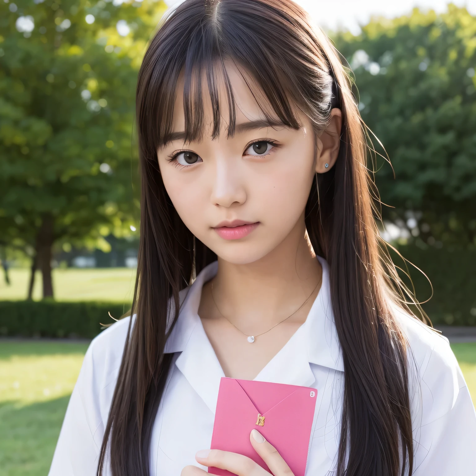 realistic pictures、Highest品質、ultra high resolution、Professional specifications、((とてもロリなprimary school studentが手紙を差し出す))、(((Hold the letter with both hands)))、school classroom、sailor suit、primary school student、lolicon、Highest、10 years old、love confession、pink square letters、embarrassing、blush、
