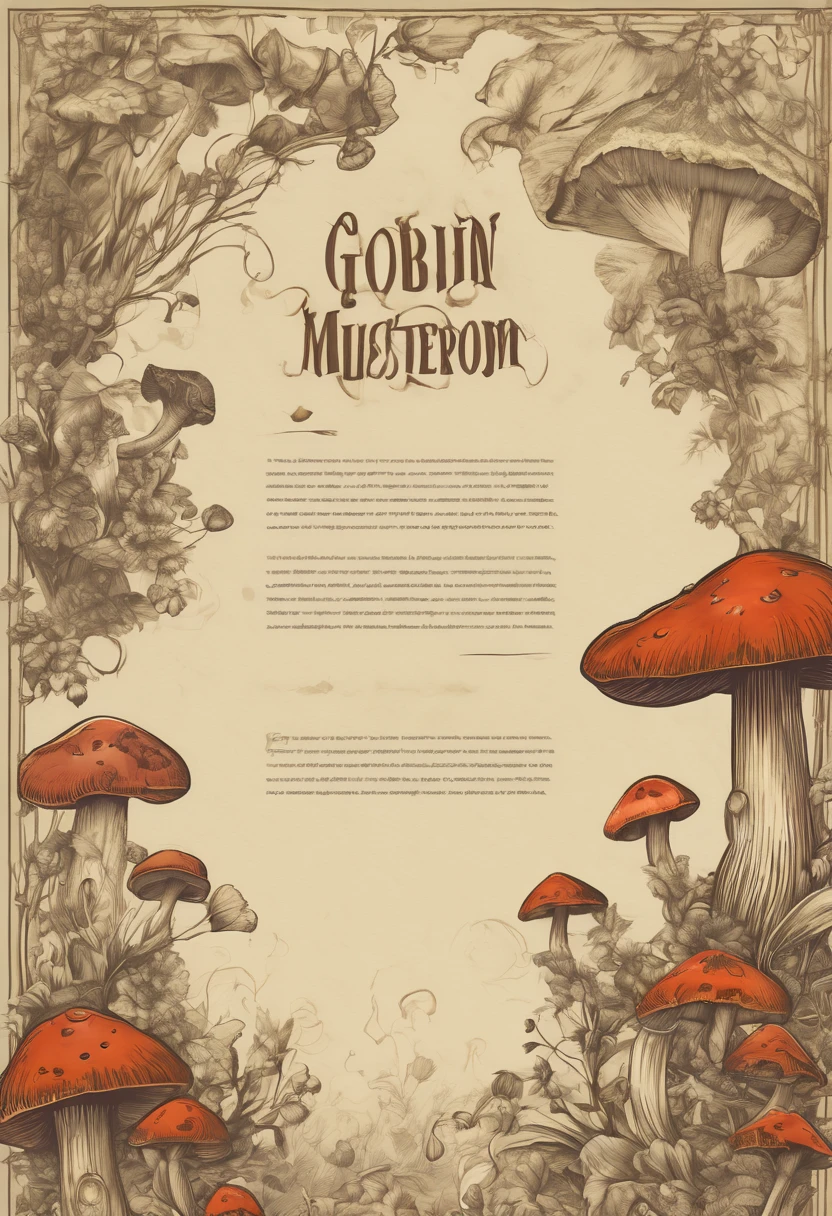 (best quality,4k,8k,highres,masterpiece:1.2),ultra-detailed,(realistic,photorealistic,photo-realistic:1.37),illustration,crude,hand-drawn,goblin-inspired font,mushroom-themed graphics,mossy textures,woodblock printing effect,detailed parchment paper background,aged and weathered appearance,vibrant color palette,fine detail depiction,shadow and highlights,creeping vine details,rough brush strokes,inky black outlines,whimsical and mischievous feel,gritty and organic textures,meticulously carved glyphs,bold and playful character designs,multitude of mushrooms,variety of shapes and sizes,spotted and striped patterns, dotted lines connecting the alphabets,3D effect on each letter,pixel art-inspired mushrooms,unique mushroom-themed symbols,hand-drawn borders and dividers,handwritten title "Goblin's Mushroom Font" in an ornate calligraphy style,intricate details on each letter,with a slight tilt,shaded edges,gouache painting style,captivating storytelling elements,compelling composition,charming and quirky illustrations,A to Z alphabet page,each character neatly arranged,different font sizes and weights,consistent spacing between letters and lines,scanned paper texture,paper grain effect,onion skin texture,vivid color gradients,playful typography style,hand-carved wooden frame around the page,subtle ink smudges,stylized goblin faces incorporated into some letters,soft and diffused lighting.