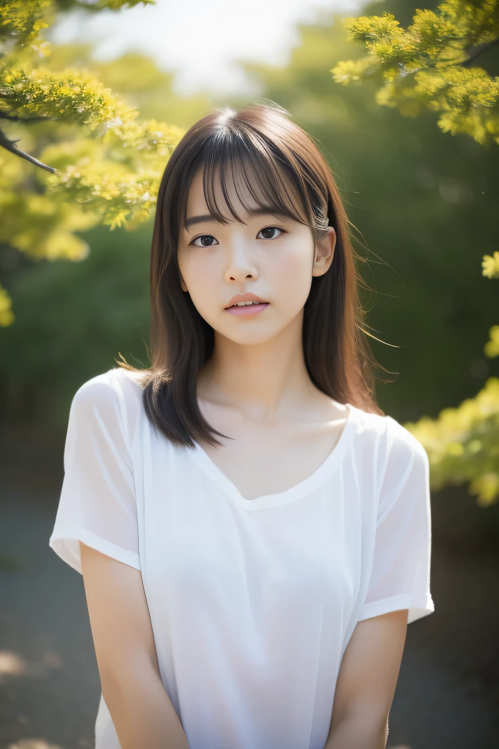 (masterpiece、highest quality、High level image quality、super resolution,8k), (RAW photo:1.2), (Photoreal:1.4), (beautiful girl,sexy,Japan語、cute、alone),Woman in anguish and despair,A beautiful and gentle photo of a woman who is tired both mentally and physically.、young、Emotional landscape reflects her、A cool breeze is blowing、beginning of autumn、Japan、professional photos、