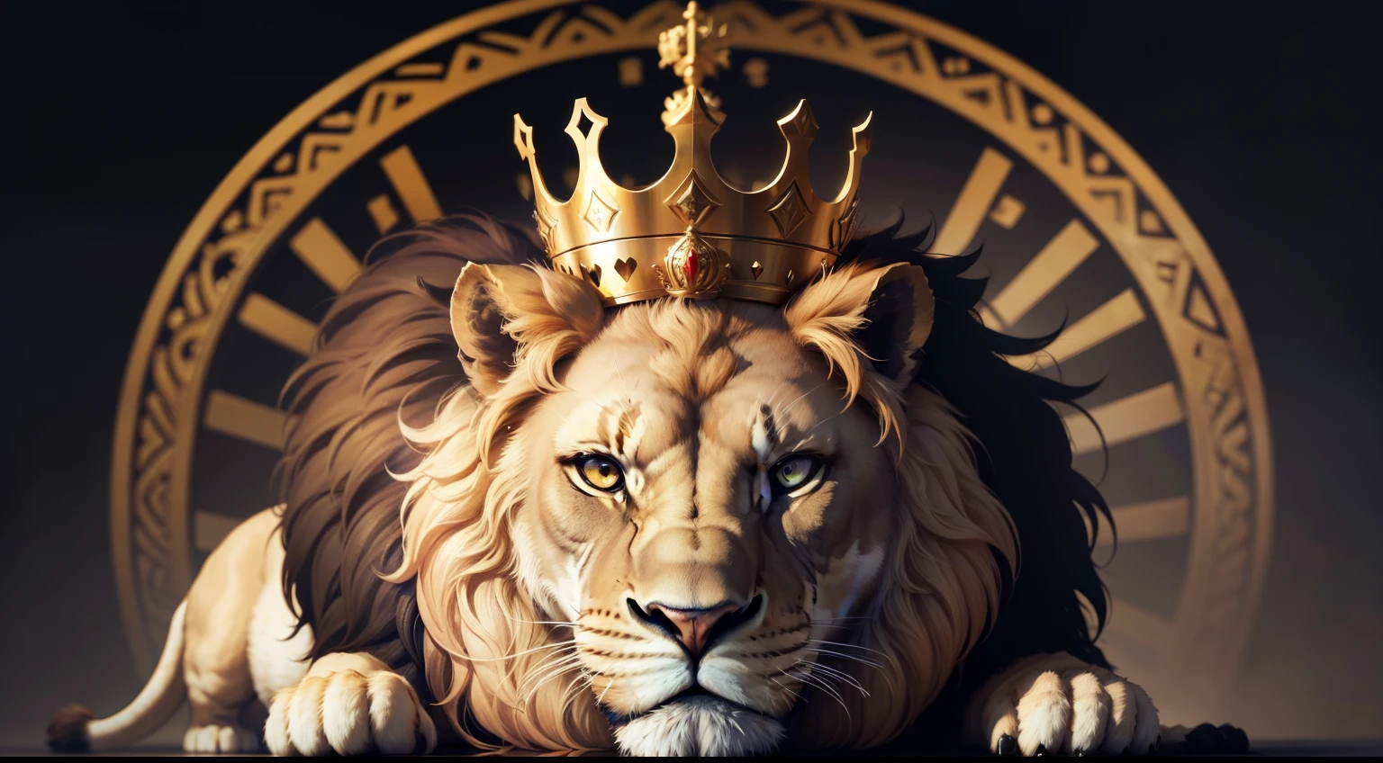 A lion with a crown on its head, simbolizando poder, Design de logotipo, detalhado detalhado, na forma, ultra hd resolution