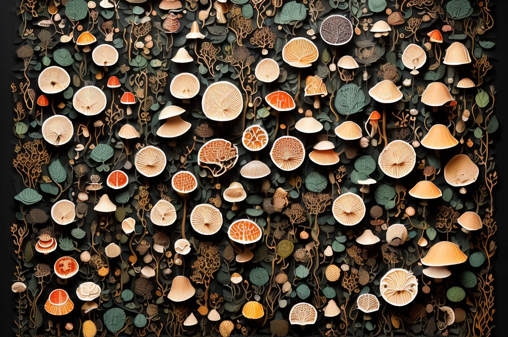 (best quality,4k,8k,highres,masterpiece:1.2),ultra-detailed,(realistic,photorealistic,photo-realistic:1.37),illustration,crude,hand-drawn,goblin-inspired font,mushroom-themed graphics,mossy textures,woodblock printing effect,detailed parchment paper background,aged and weathered appearance,vibrant color palette,fine detail depiction,shadow and highlights,creeping vine details,rough brush strokes,inky black outlines,whimsical and mischievous feel,gritty and organic textures,meticulously carved glyphs,bold and playful character designs,multitude of mushrooms,variety of shapes and sizes,spotted and striped patterns, dotted lines connecting the alphabets,3D effect on each letter,pixel art-inspired mushrooms,unique mushroom-themed symbols,hand-drawn borders and dividers,handwritten title "Goblin's Mushroom Font" in an ornate calligraphy style,intricate details on each letter,with a slight tilt,shaded edges,gouache painting style,captivating storytelling elements,compelling composition,charming and quirky illustrations,A to Z alphabet page,each character neatly arranged,different font sizes and weights,consistent spacing between letters and lines,scanned paper texture,paper grain effect,onion skin texture,vivid color gradients,playful typography style,hand-carved wooden frame around the page,subtle ink smudges,stylized goblin faces incorporated into some letters,soft and diffused lighting.