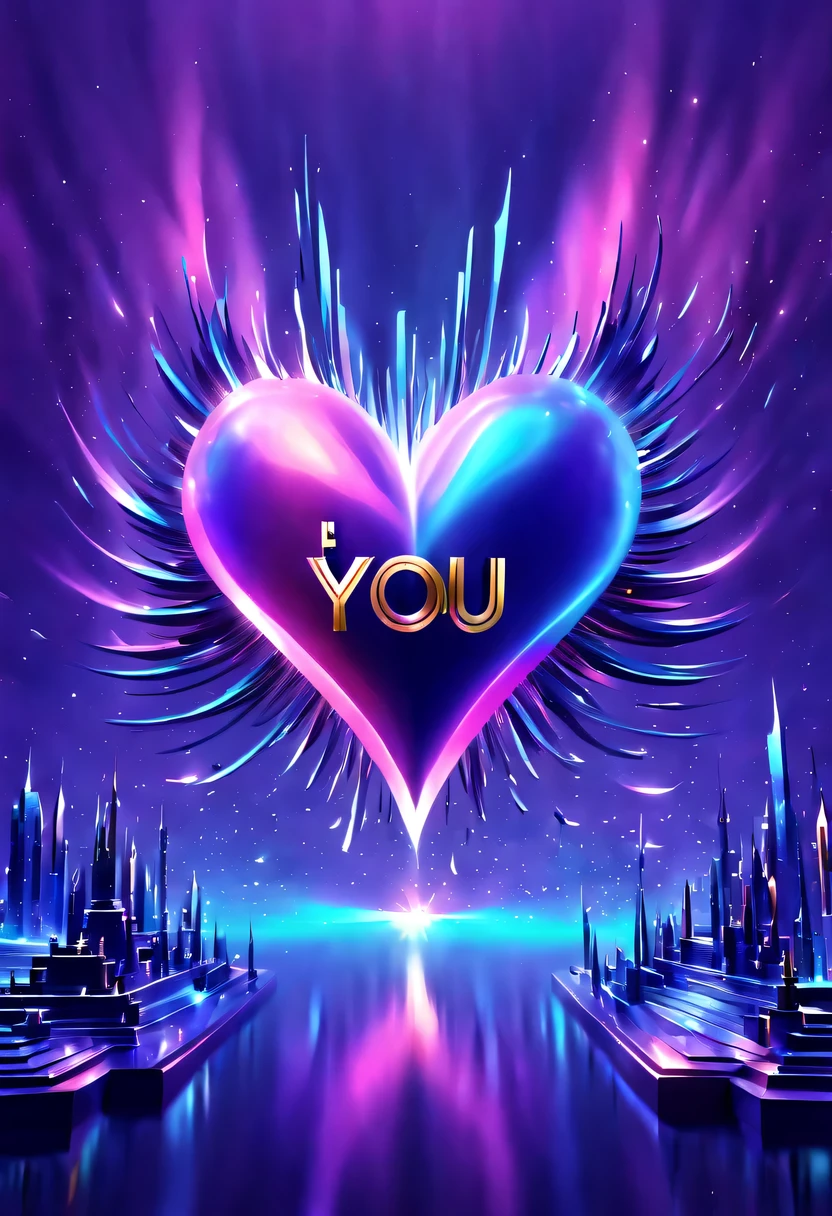 (3D font design,text"I love you":1.8)，text logo, white tie_dye background,streamline、complex symmetry、Elegant and gorgeous、Beautifully unique、Sci-fi future、Mechanical texture、bright、Mesh details、Golden luster、sharp edge，Mechanical structure，High-tech equipment，magical text，cyberpunk，Holographic projection，fault art，mechanical aesthetics，neon lights，laser light，fluorescence，glow effect，liquid metal，copper plate engraving，Unreal Engine