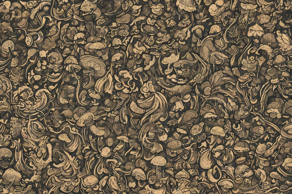 (best quality,4k,8k,highres,masterpiece:1.2),ultra-detailed,(realistic,photorealistic,photo-realistic:1.37),illustration,crude,hand-drawn,goblin-inspired font,mushroom-themed graphics,mossy textures,woodblock printing effect,detailed parchment paper background,aged and weathered appearance,vibrant color palette,fine detail depiction,shadow and highlights,creeping vine details,rough brush strokes,inky black outlines,whimsical and mischievous feel,gritty and organic textures,meticulously carved glyphs,bold and playful character designs,multitude of mushrooms,variety of shapes and sizes,spotted and striped patterns, dotted lines connecting the alphabets,3D effect on each letter,pixel art-inspired mushrooms,unique mushroom-themed symbols,hand-drawn borders and dividers,handwritten title "Goblin's Mushroom Font" in an ornate calligraphy style,intricate details on each letter,with a slight tilt,shaded edges,gouache painting style,captivating storytelling elements,compelling composition,charming and quirky illustrations,A to Z alphabet page,each character neatly arranged,different font sizes and weights,consistent spacing between letters and lines,scanned paper texture,paper grain effect,onion skin texture,vivid color gradients,playful typography style,hand-carved wooden frame around the page,subtle ink smudges,stylized goblin faces incorporated into some letters,soft and diffused lighting.
