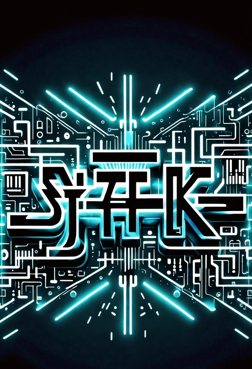 text logo, Futuristic Typographic Symphony: (sleek typography:1.3) inspired by (cybernetic circuits:1.2) and (neon lights:1.1), each character a (stylized fusion:1.2) of traditional and (futuristic elements:1.3). The font features (sharp angles:1.1) and (smooth curves:1.1), reflecting a (high-tech aesthetic:1.3). The letters are infused with (holographic effects:1.2) and (glowing edges:1.3), set against a backdrop of a (minimalistic interface:1.1) with (abstract digital patterns:1.2). The typeface is a (versatile masterpiece:1.1) for both (digital screens:1.1) and (print media:1.1), embodying a (perfect balance:1.2) between (readability:1.3) and (artistic flair:1.2).